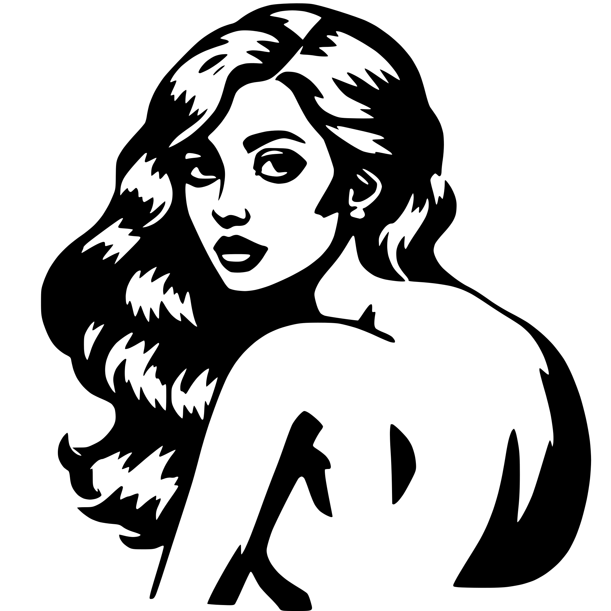 AI-generated SVG of a Nude woman