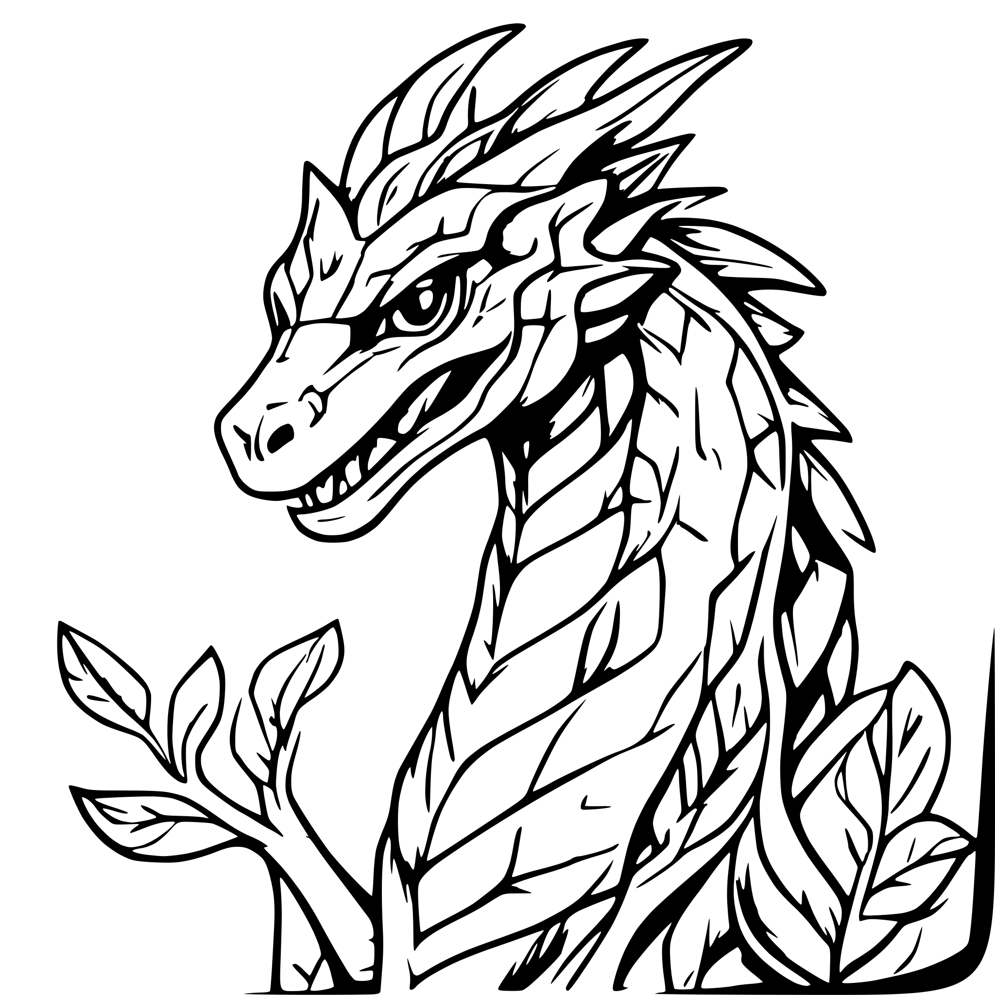 AI-generated SVG of a more dragons