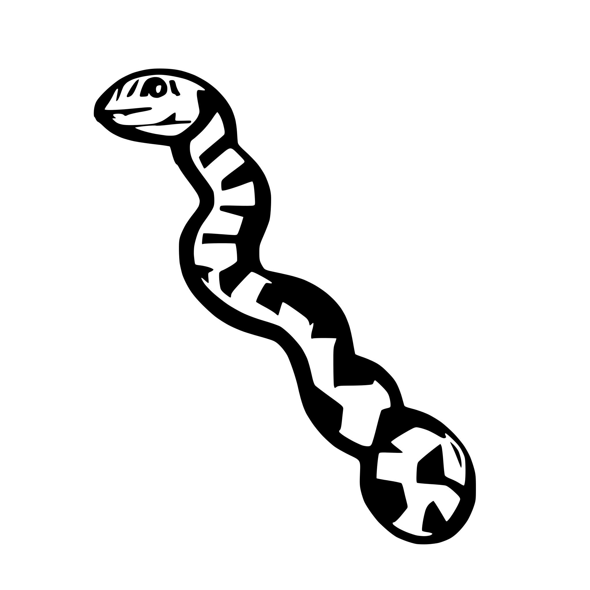 AI-generated SVG of a snake