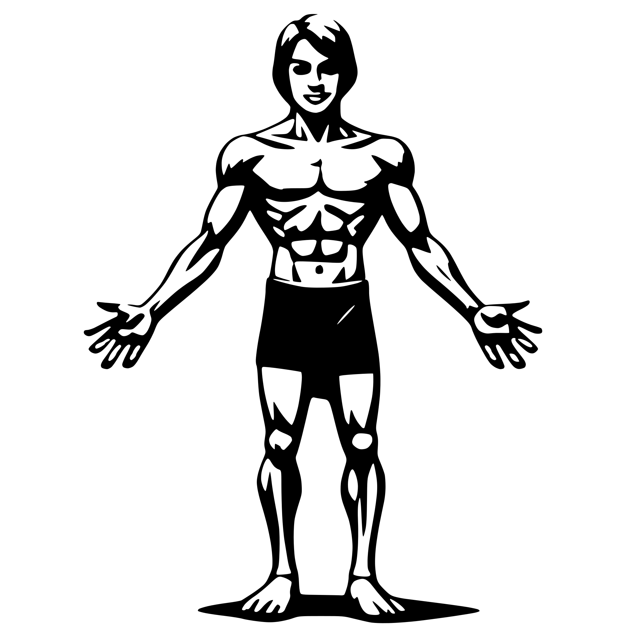 AI-generated SVG of 'all body Muscles'