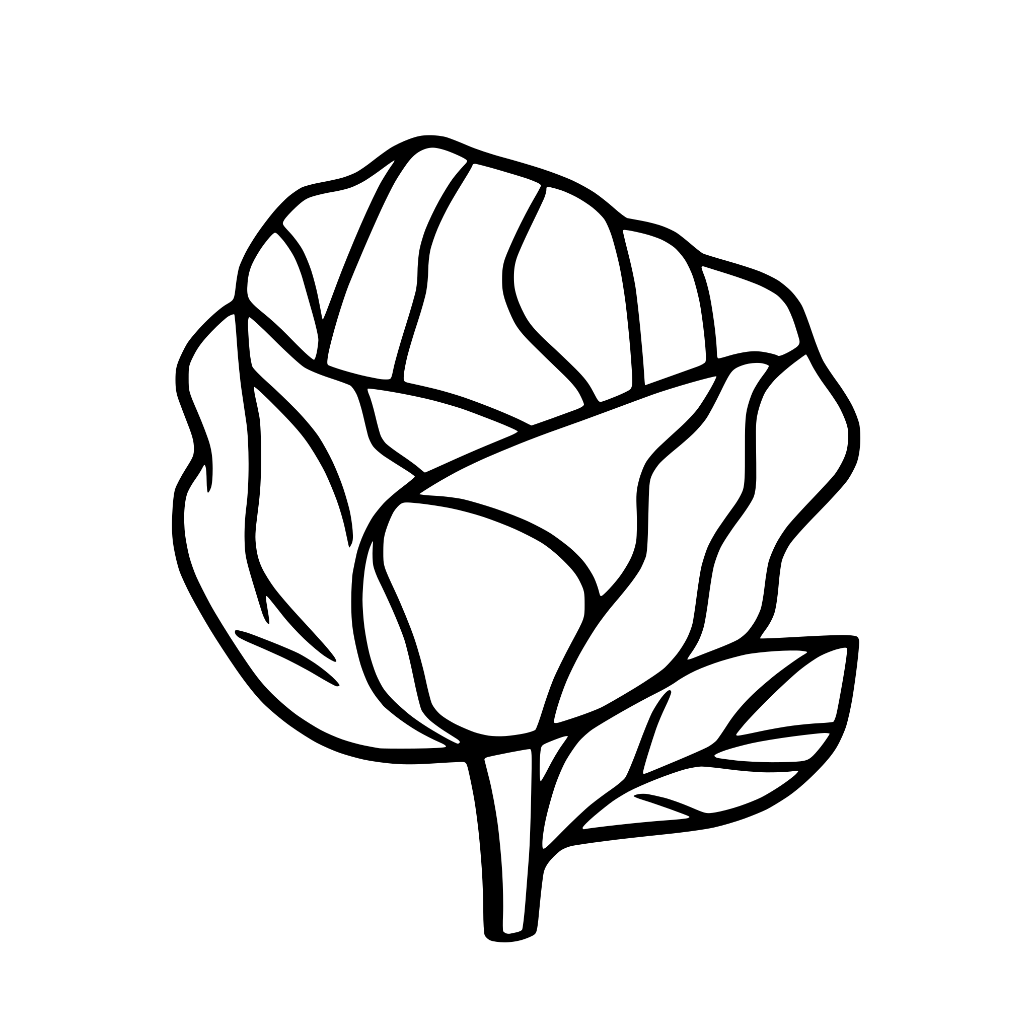 AI-generated SVG of a rose petals illustration