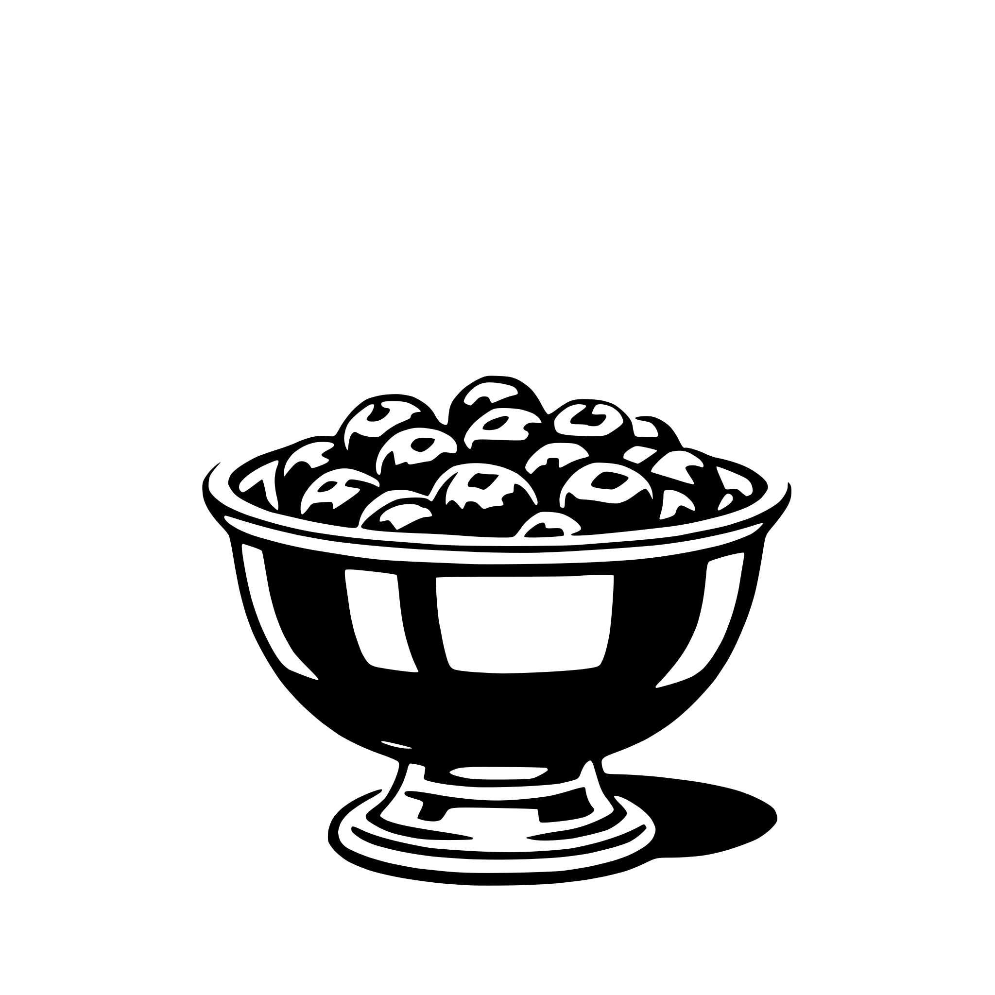 AI-generated SVG of a punch bowl