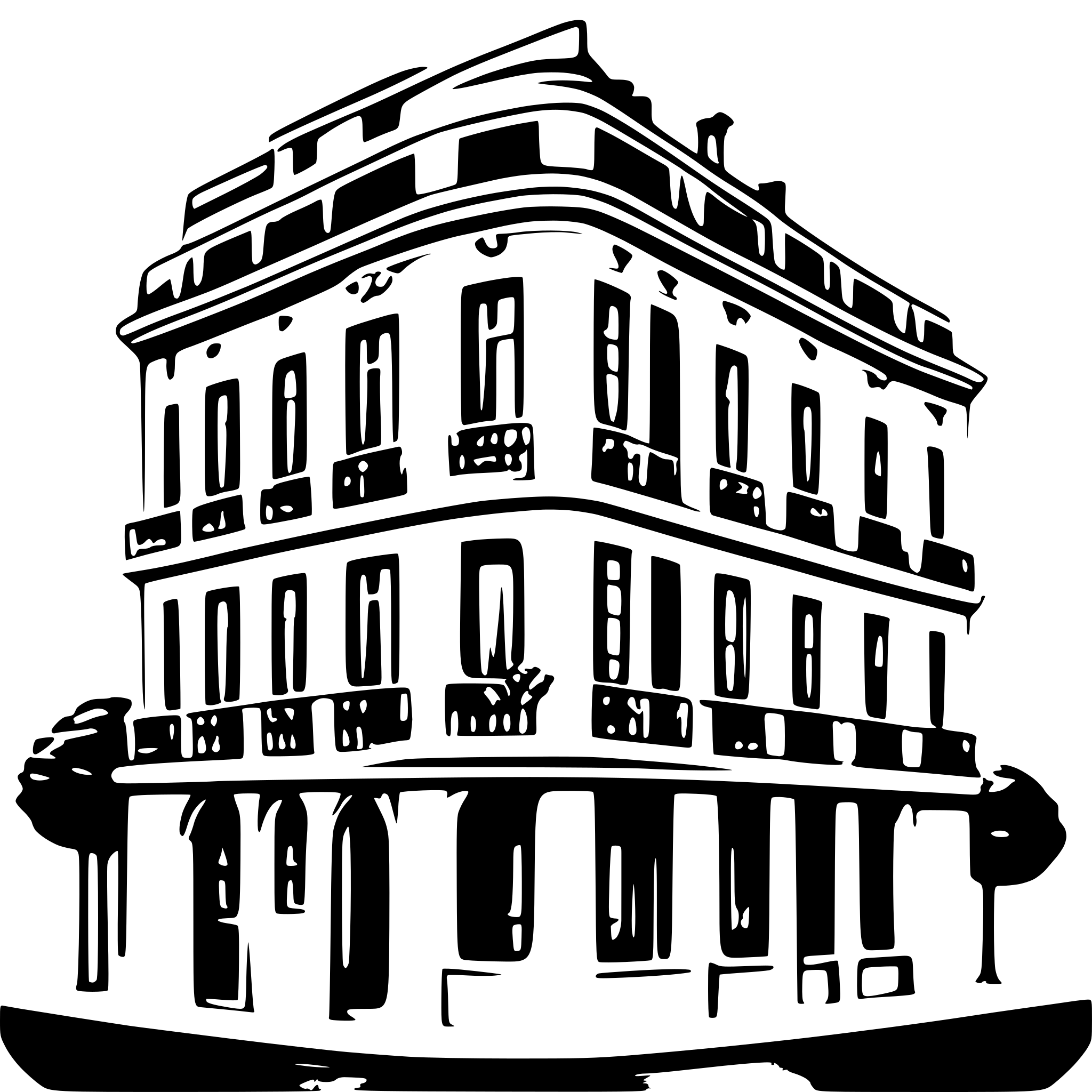 AI-generated SVG of 'haussman style facade'