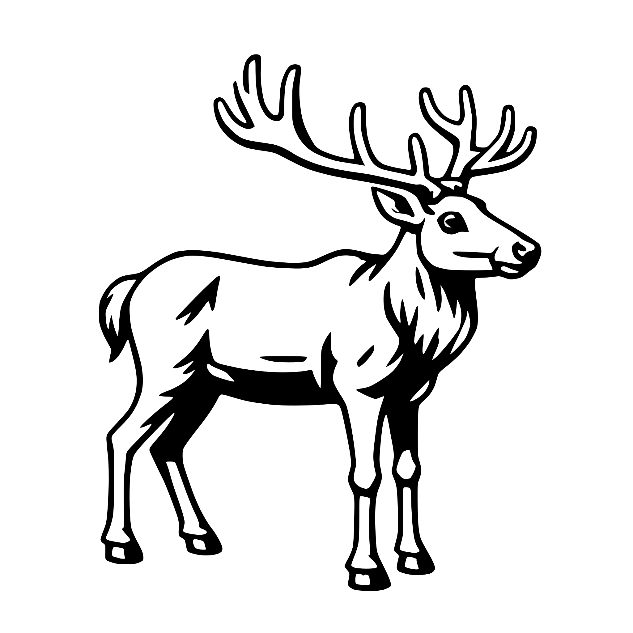 AI-generated SVG of a elk