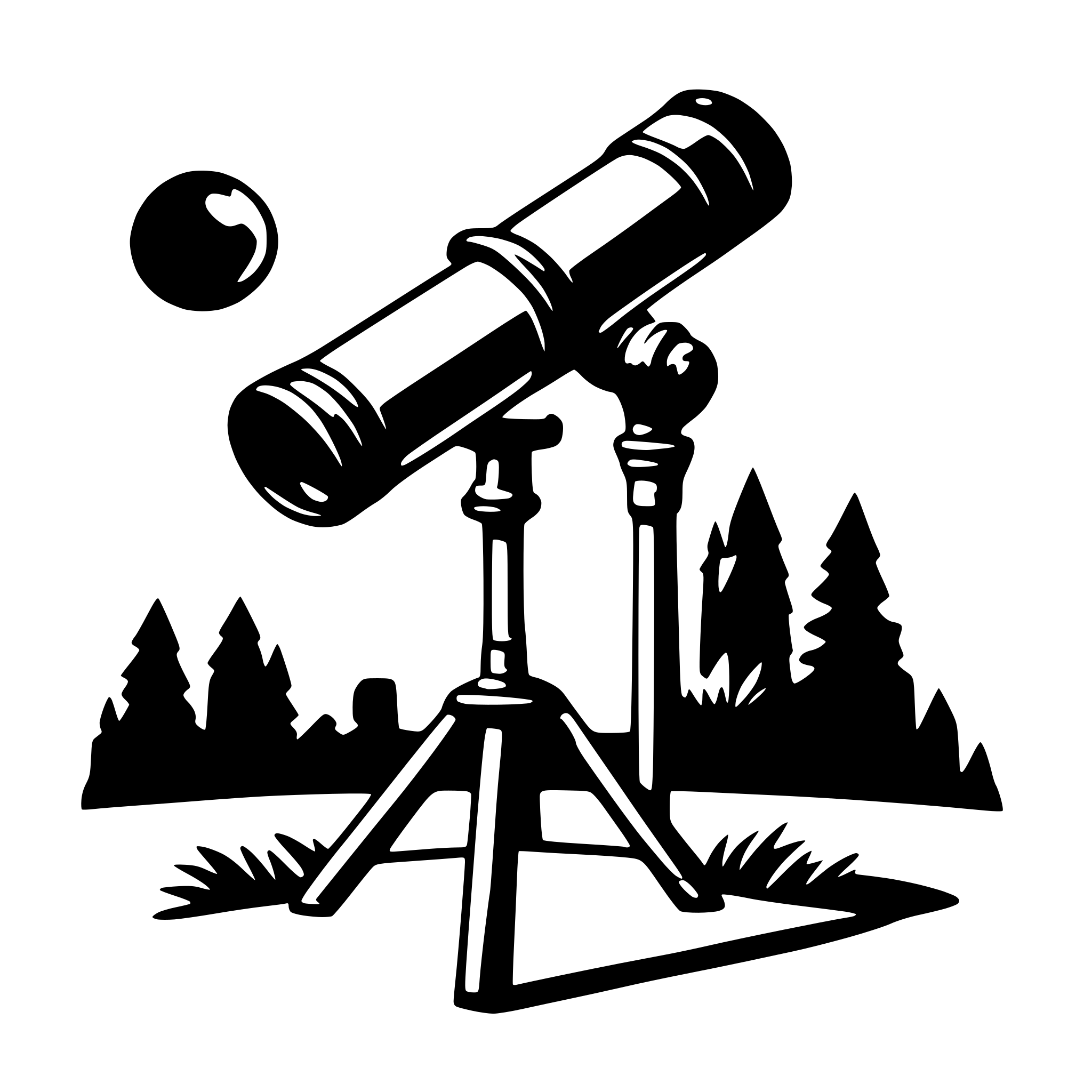 AI-generated SVG of 'telescope'