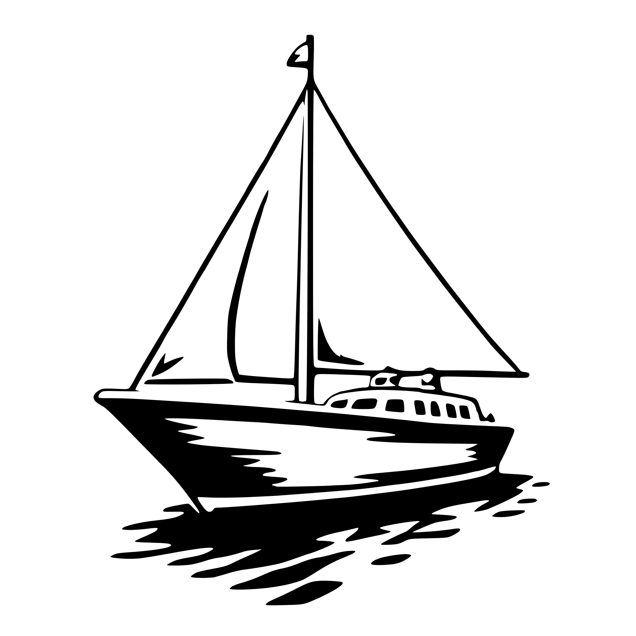 AI-generated SVG of 'yacht'