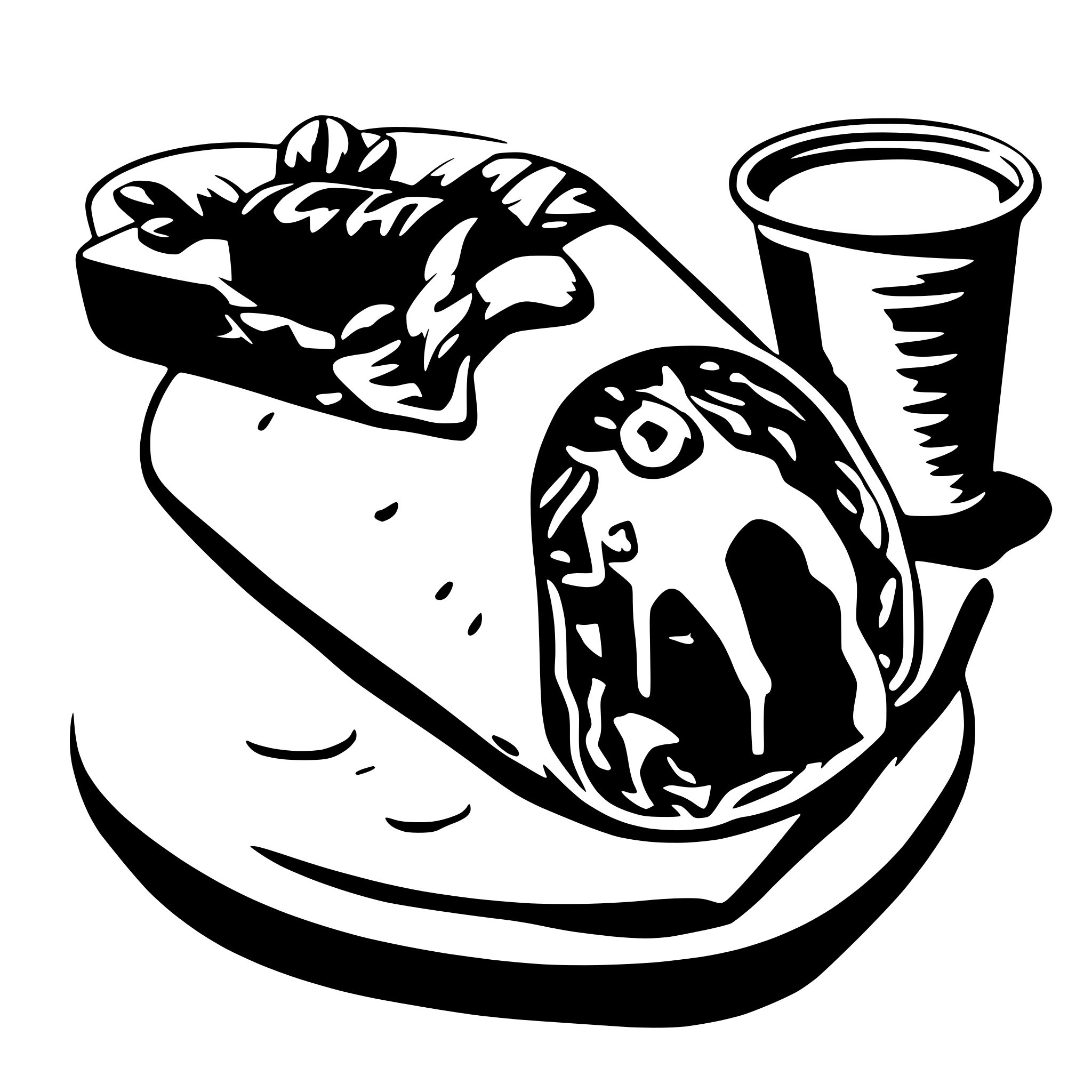 AI-generated SVG of 'Breakfast burrito'