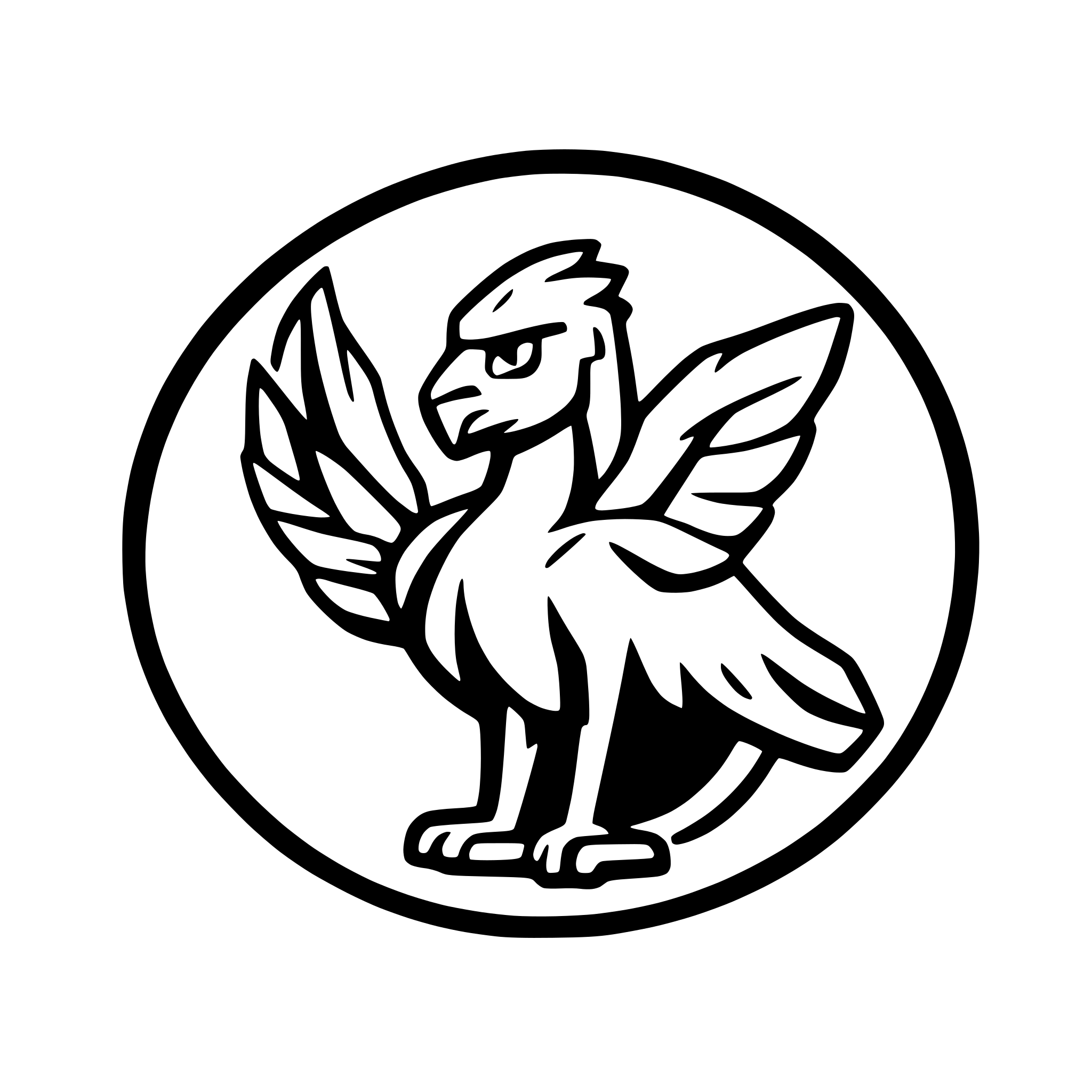 AI-generated SVG of a minimalistic griffin
