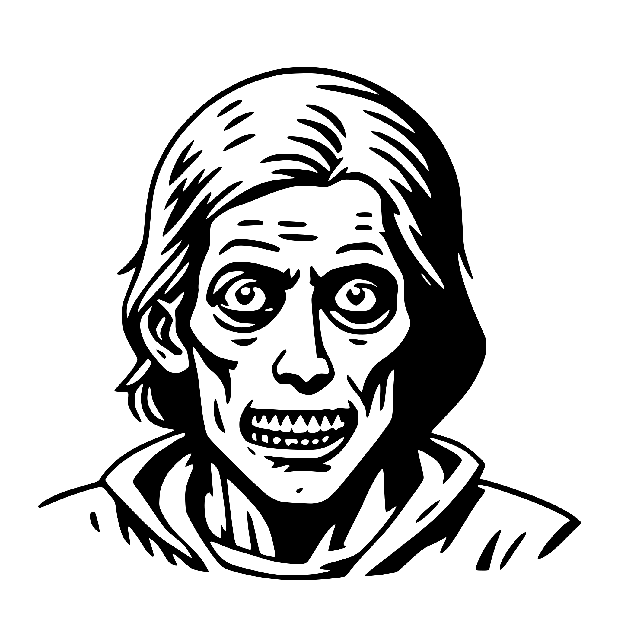 AI-generated SVG of a zombie
