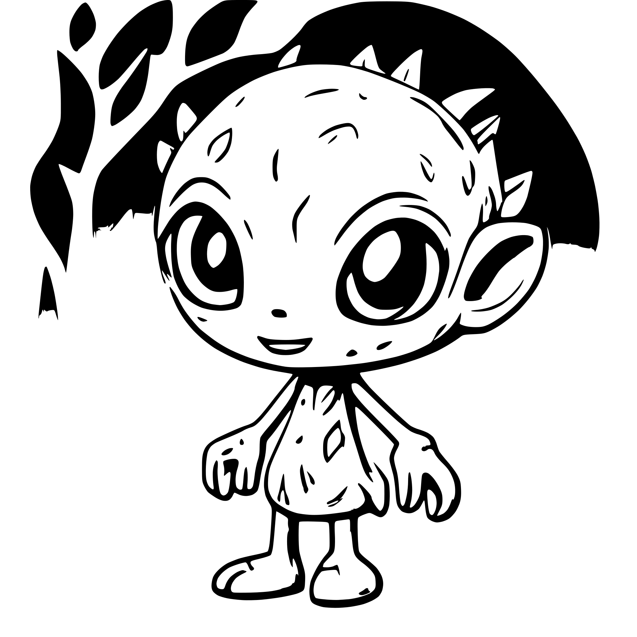 AI-generated SVG of 'LITTLE ALIEN'