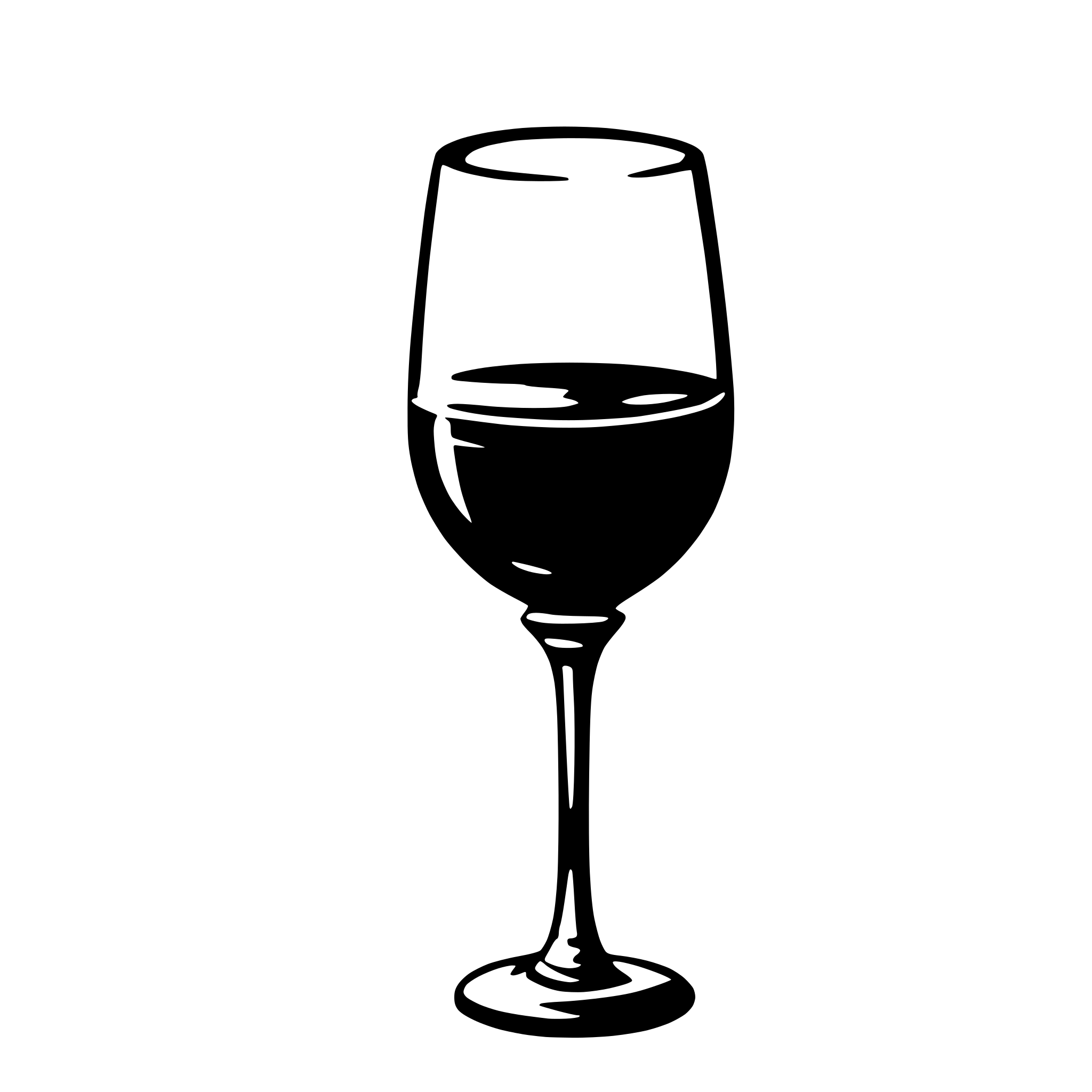 AI-generated SVG of a party glass symbol with a bootle of wine
