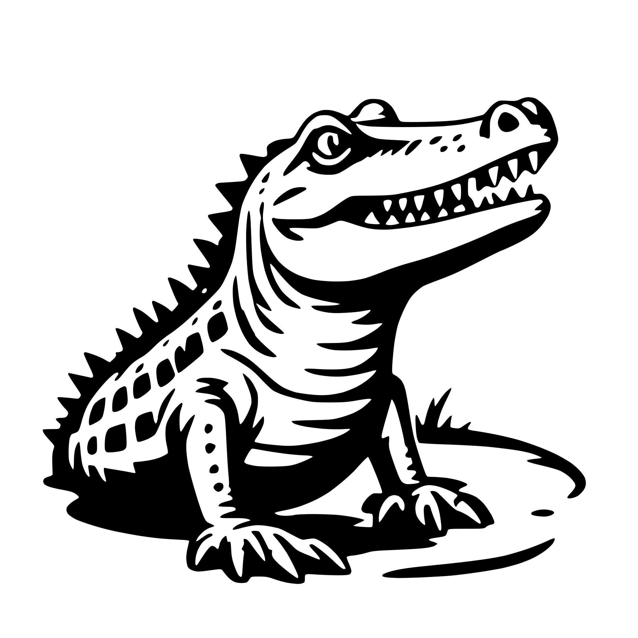 AI-generated SVG of a crocodile