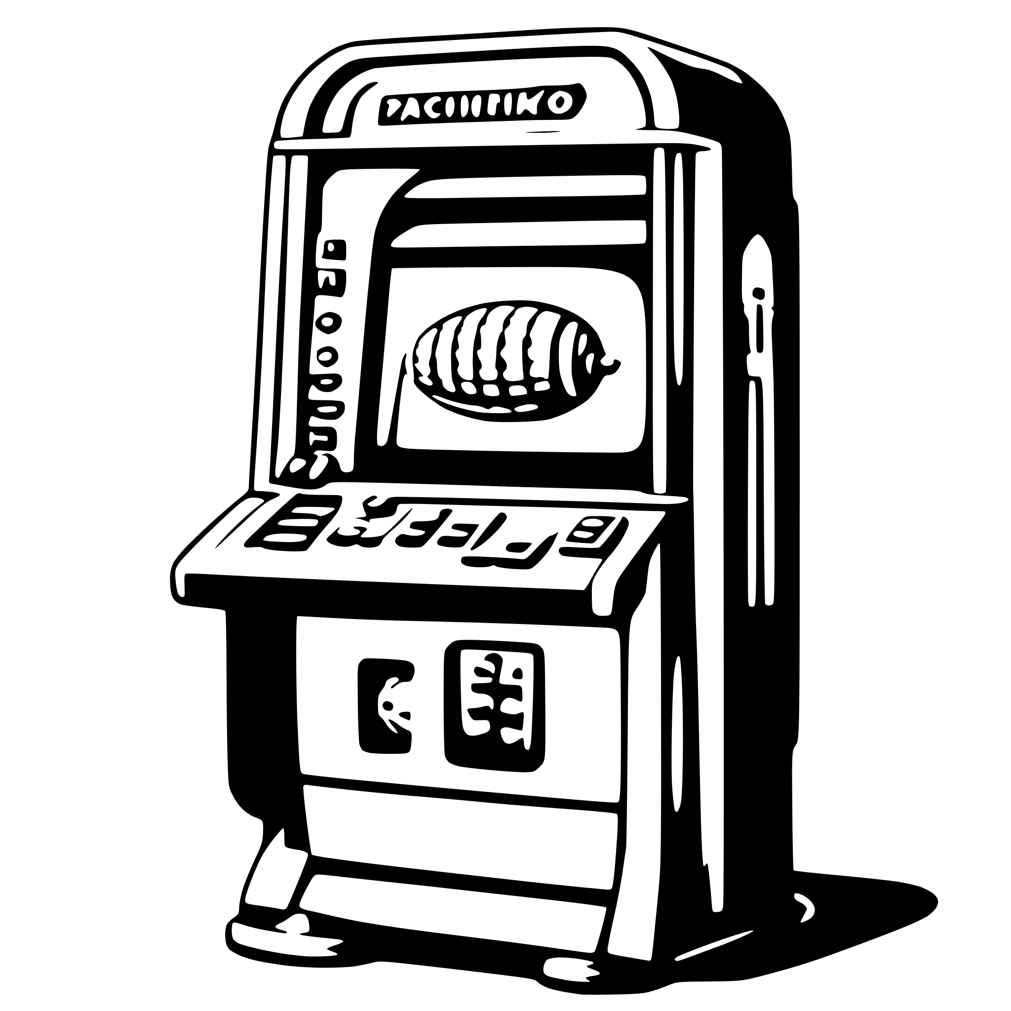 AI-generated SVG of a pachinko machine