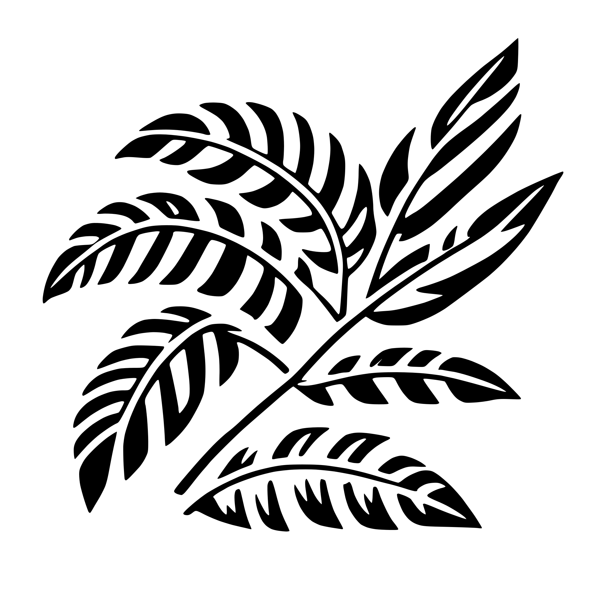 AI-generated SVG of a palm branches