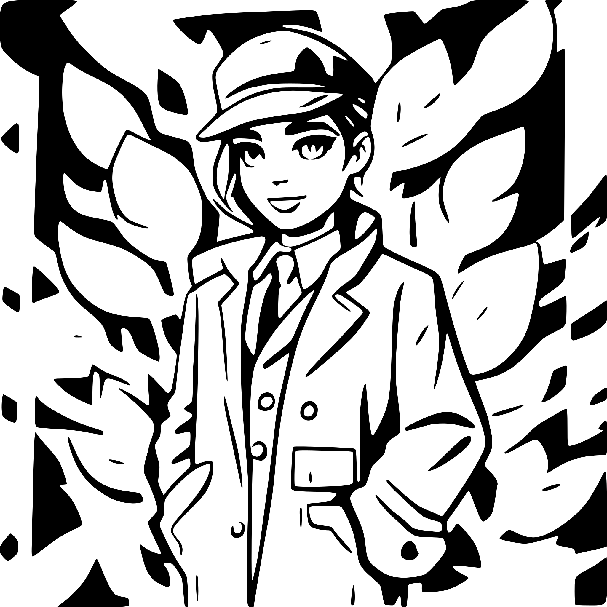 AI-generated SVG of a peaky blinders