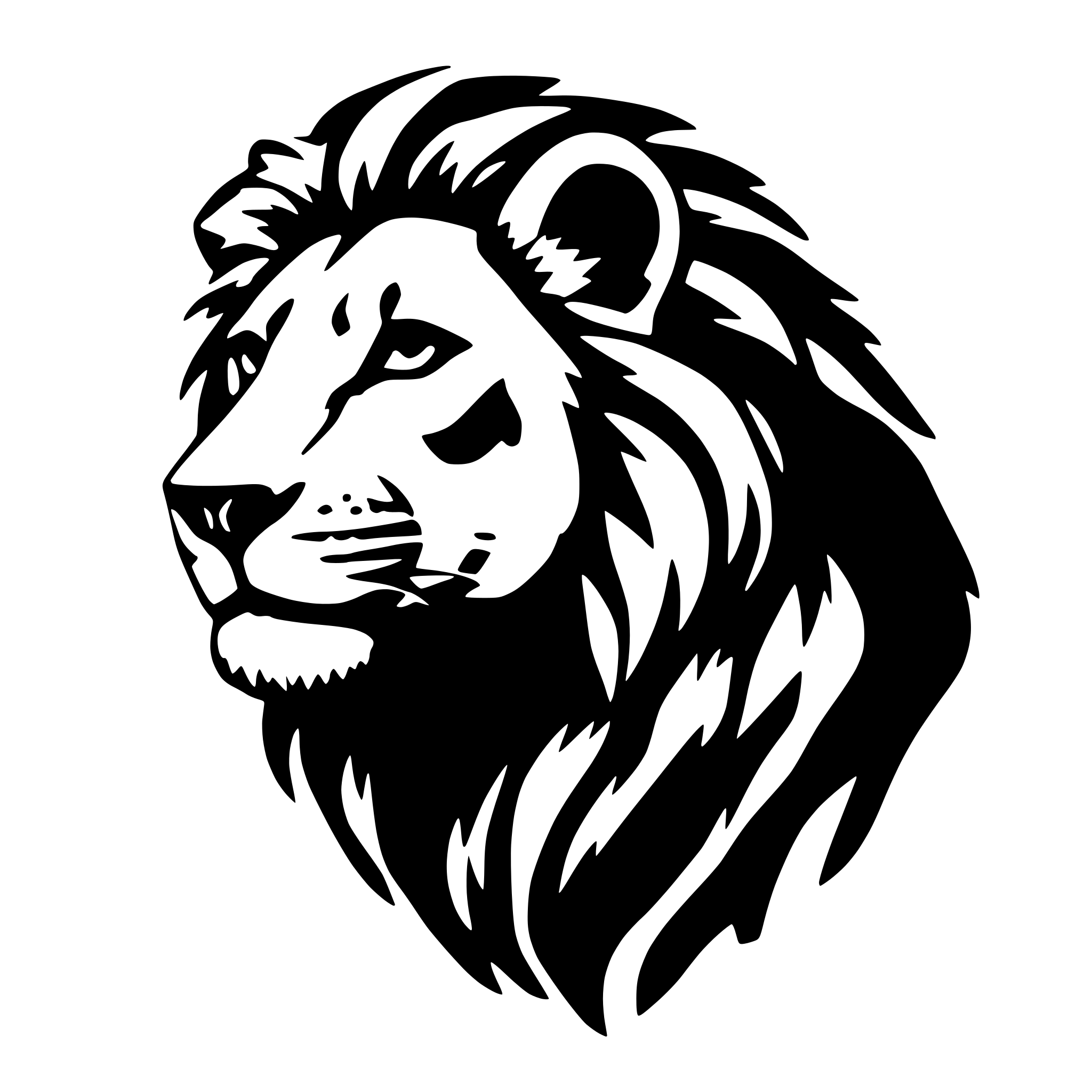 AI-generated SVG of a Lion