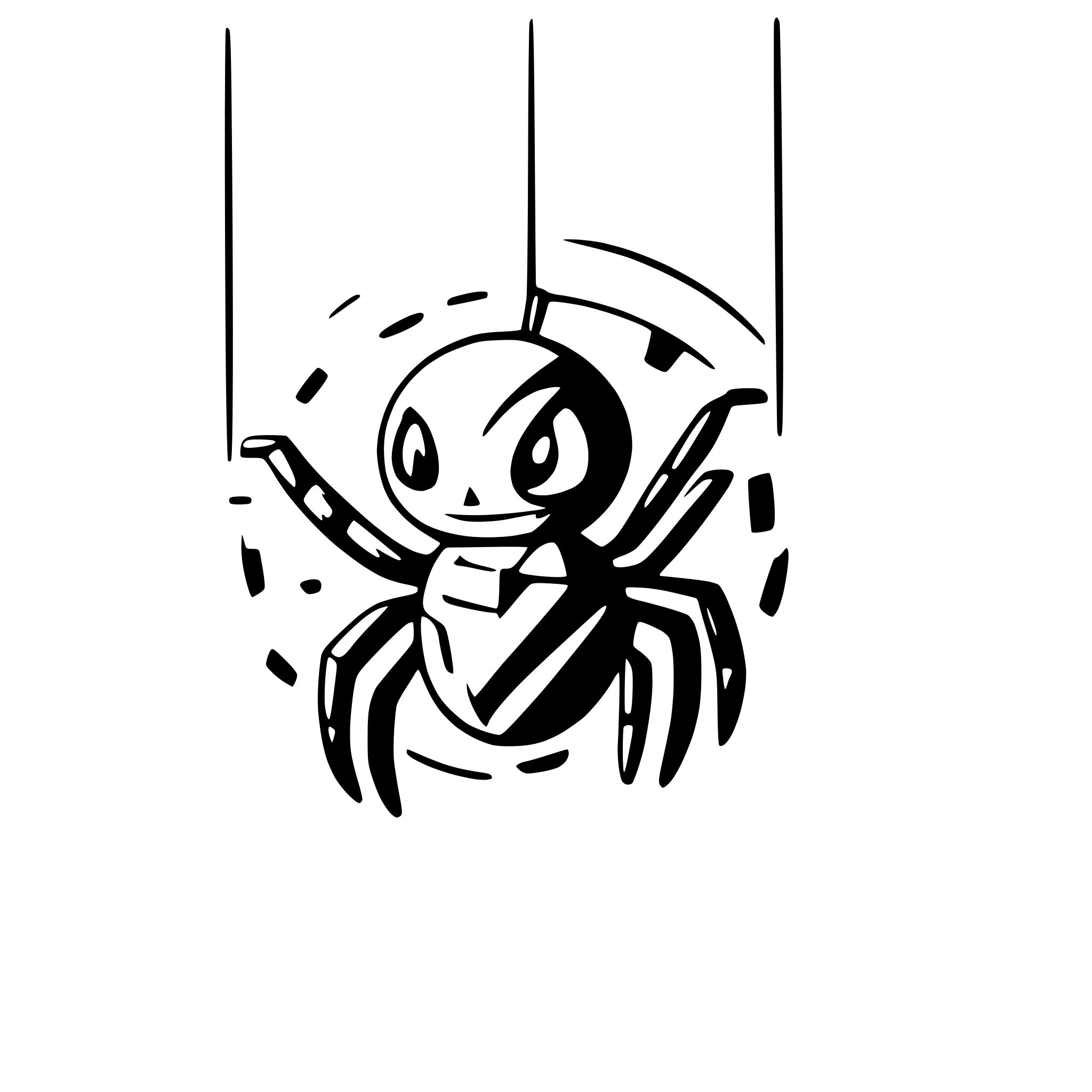 AI-generated SVG of a spider in a web