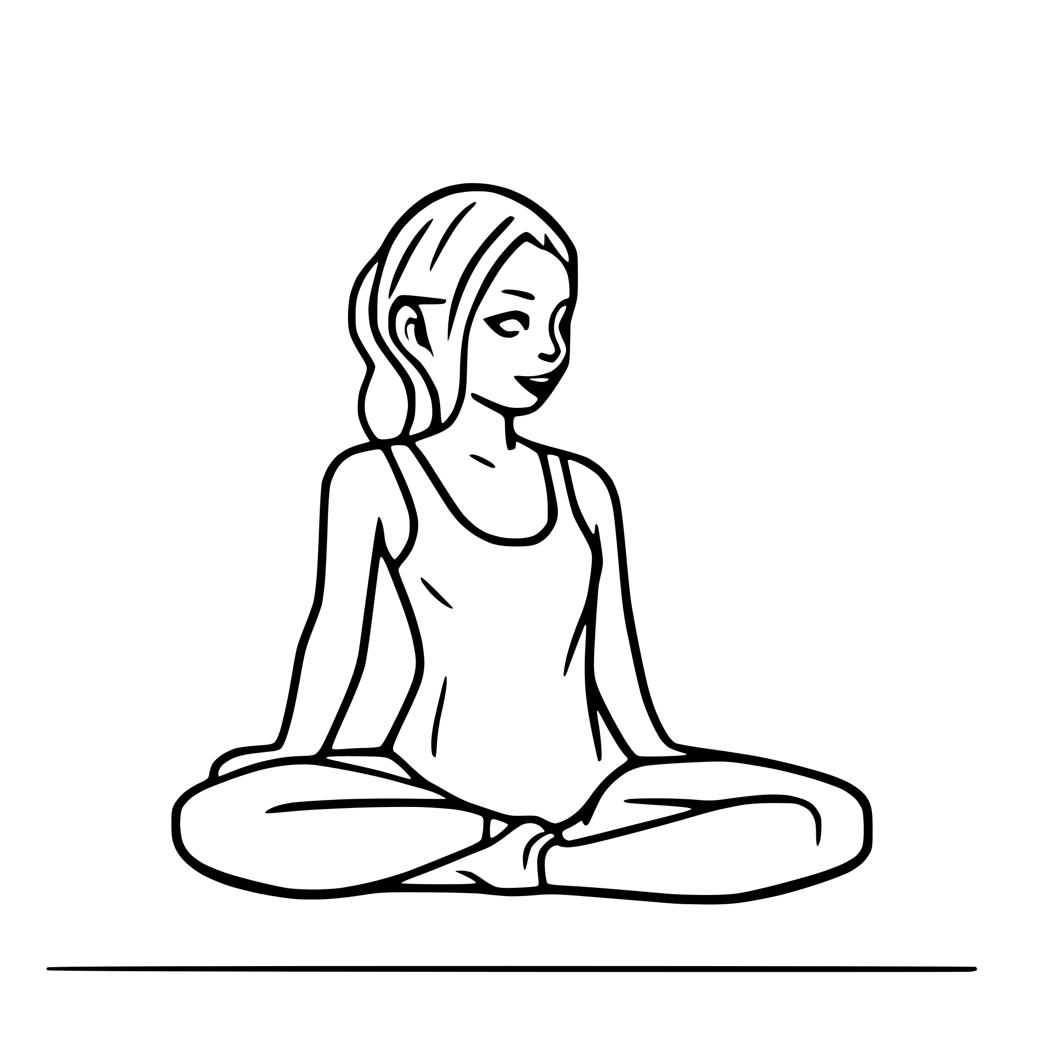 AI-generated SVG of 'yoga pose'
