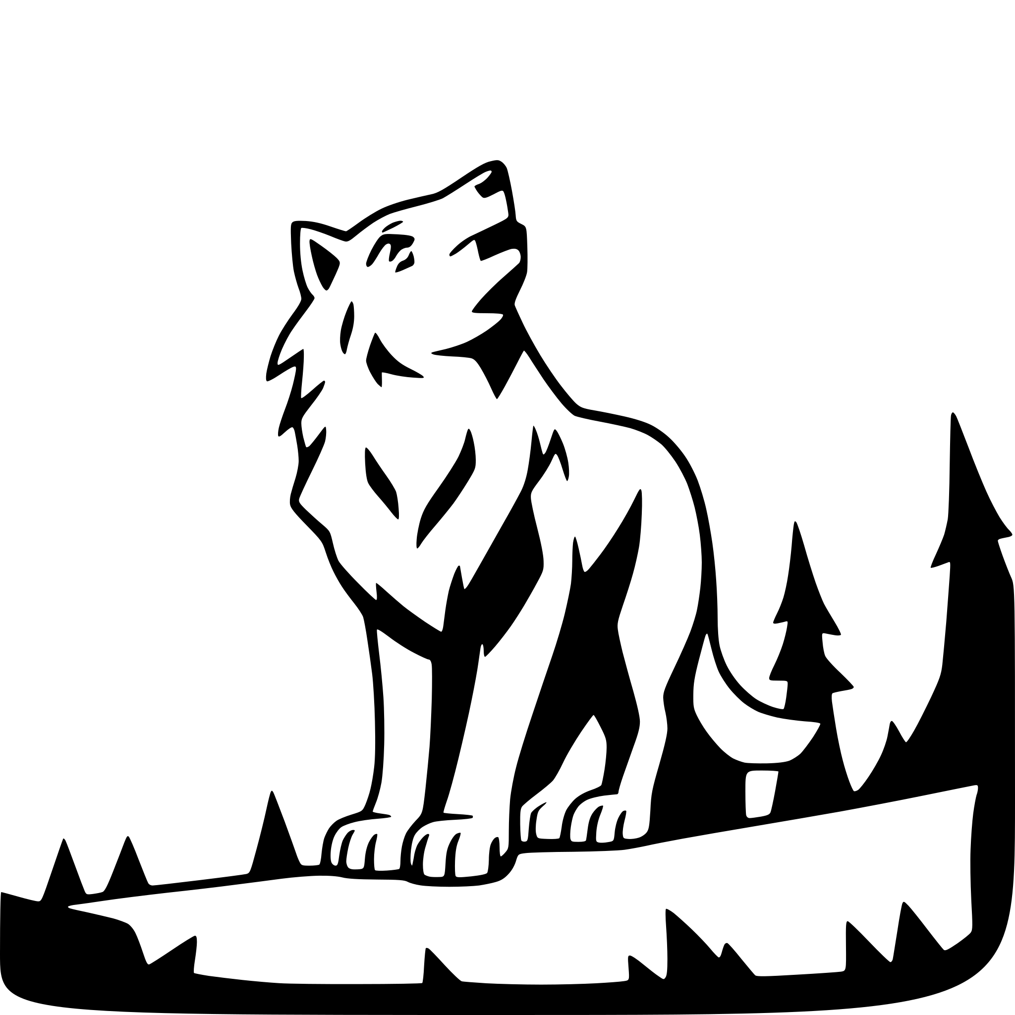 AI-generated SVG of 'wolf howling at moon'