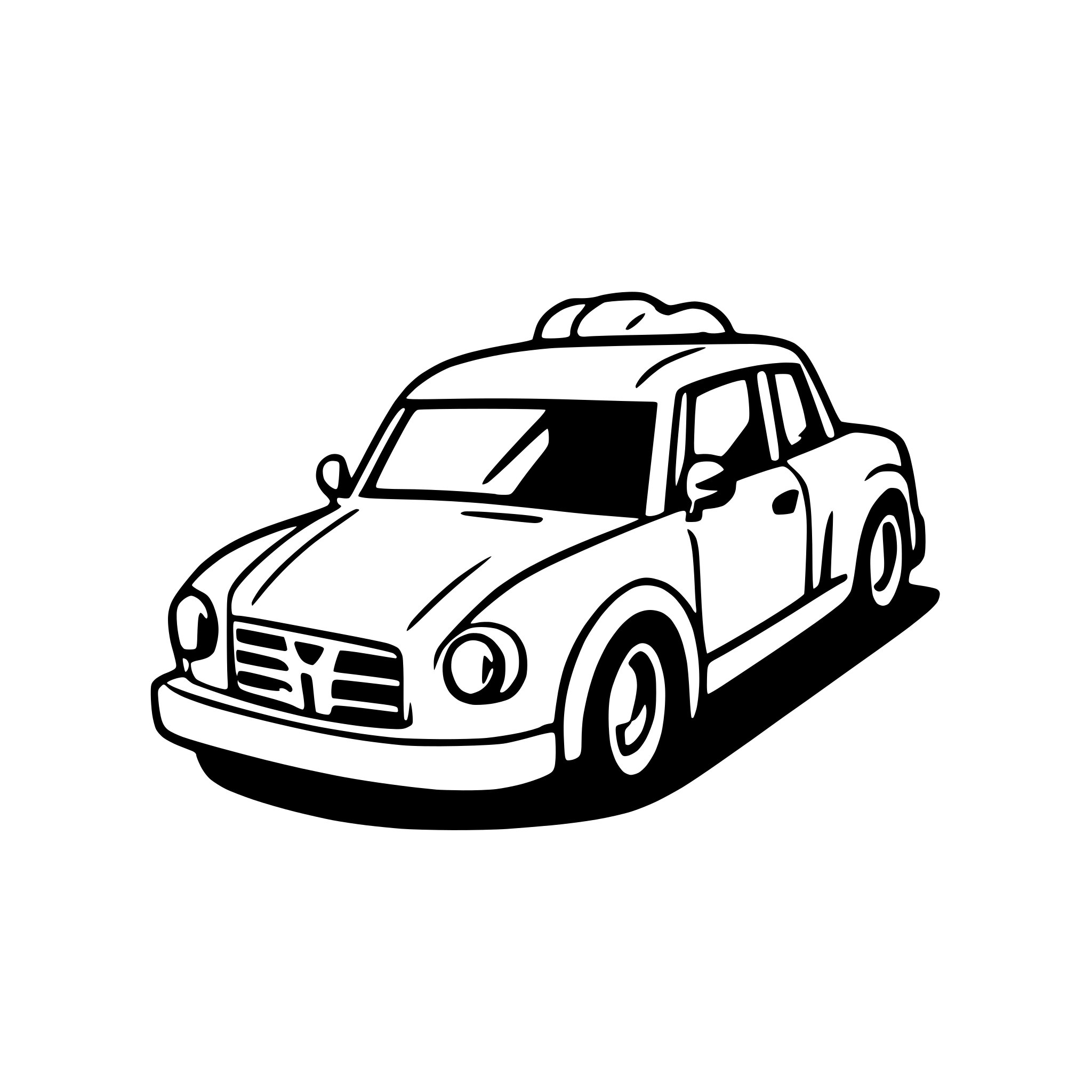 AI-generated SVG of a a side view of a car