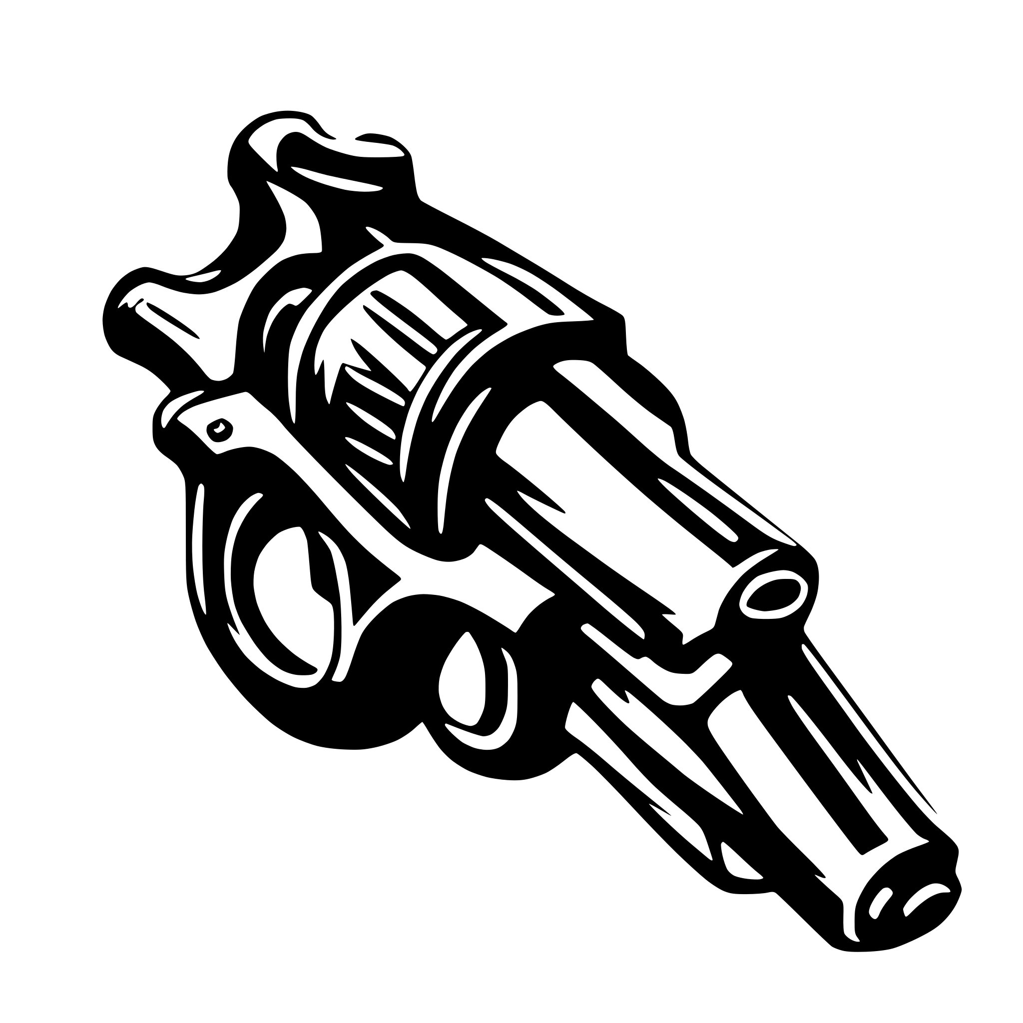 AI-generated SVG of 'revolver'