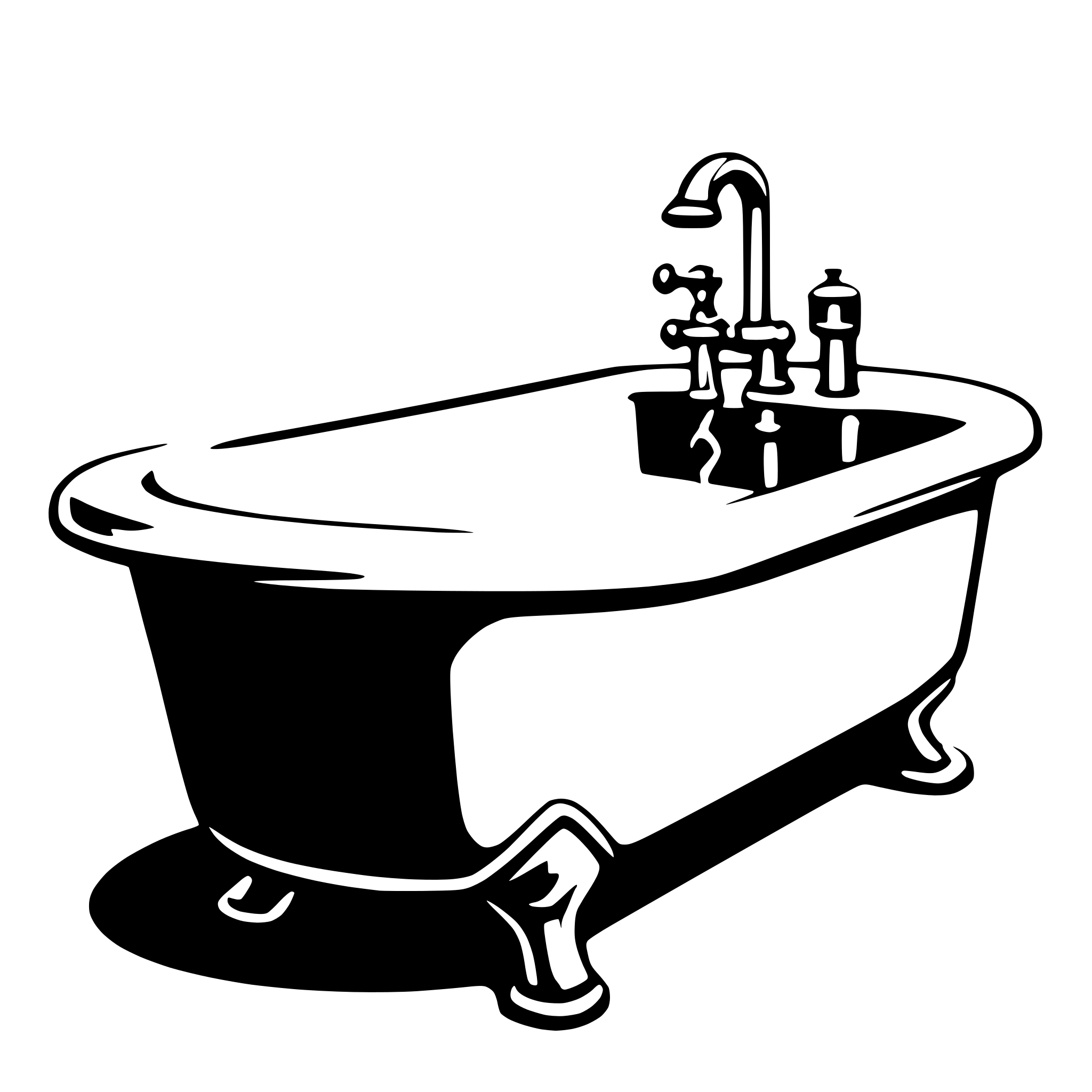 AI-generated SVG of a bathtub