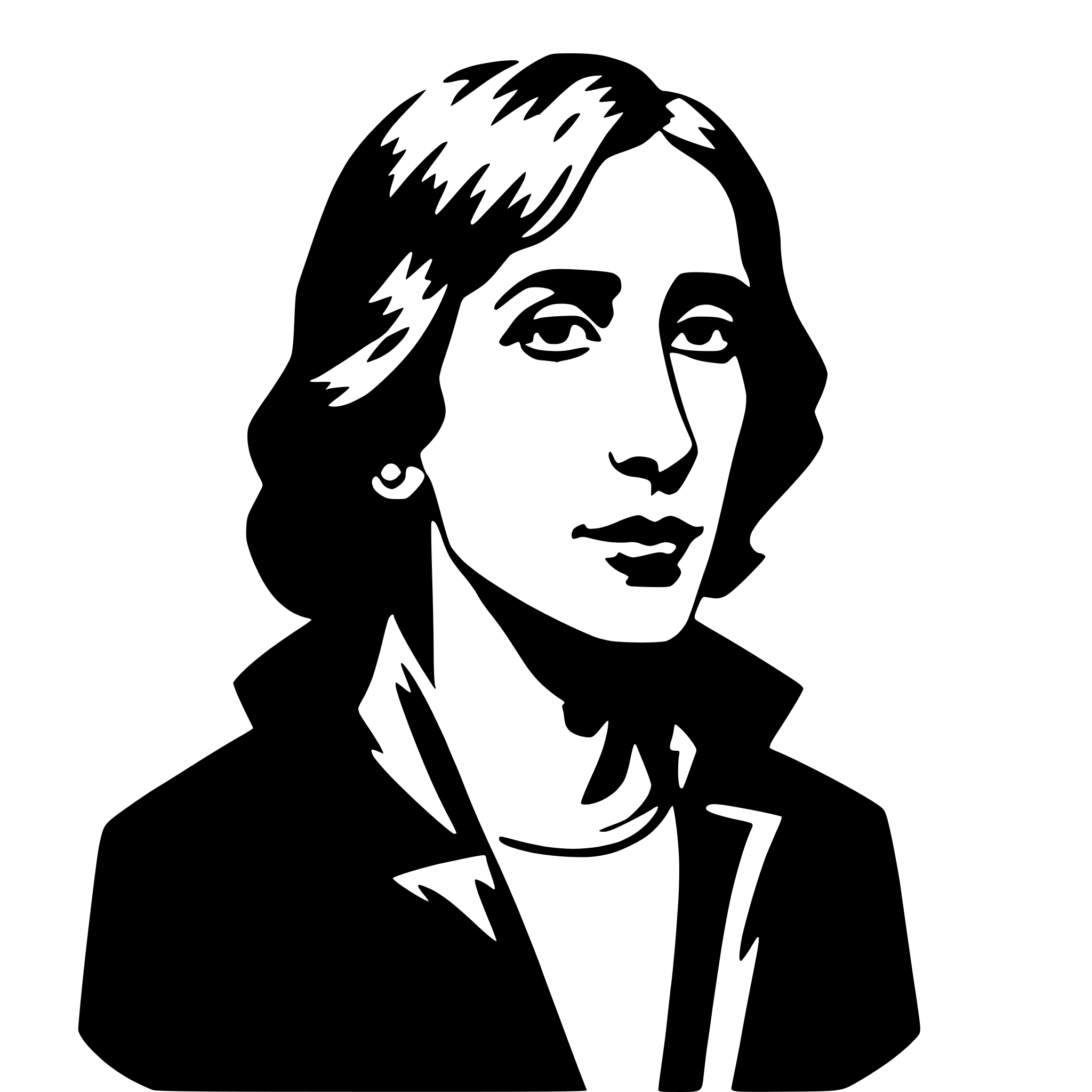 AI-generated SVG of a virginia woolf