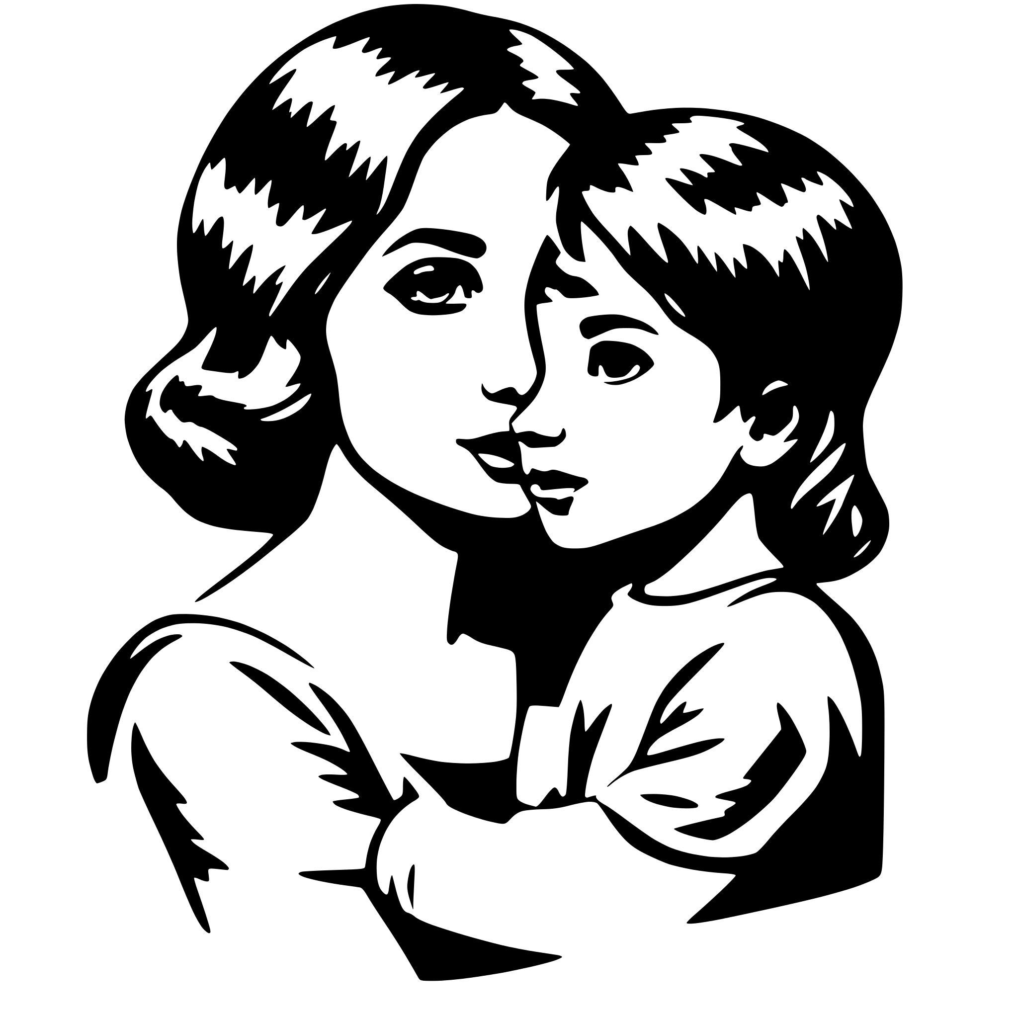 AI-generated SVG of 'mother'