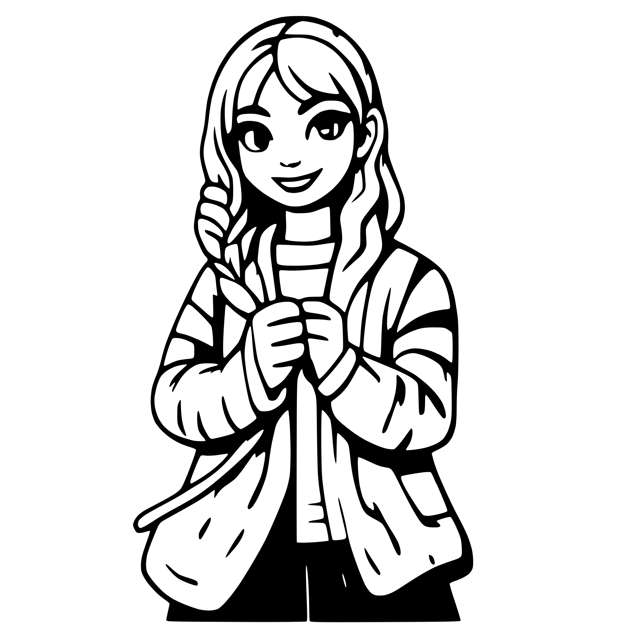 AI-generated SVG of 'hands knitting wool'