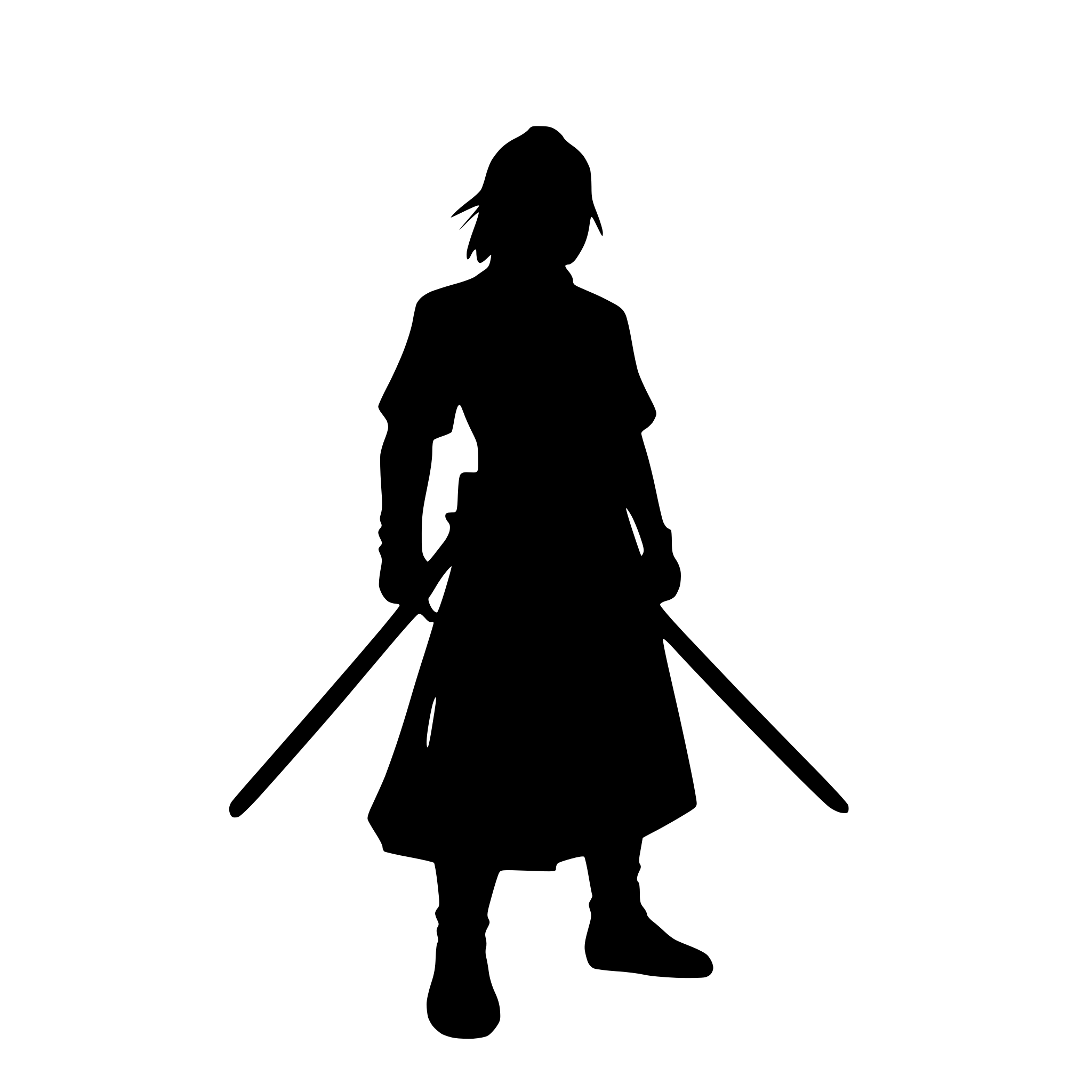 AI-generated SVG of a samurai holding a sword