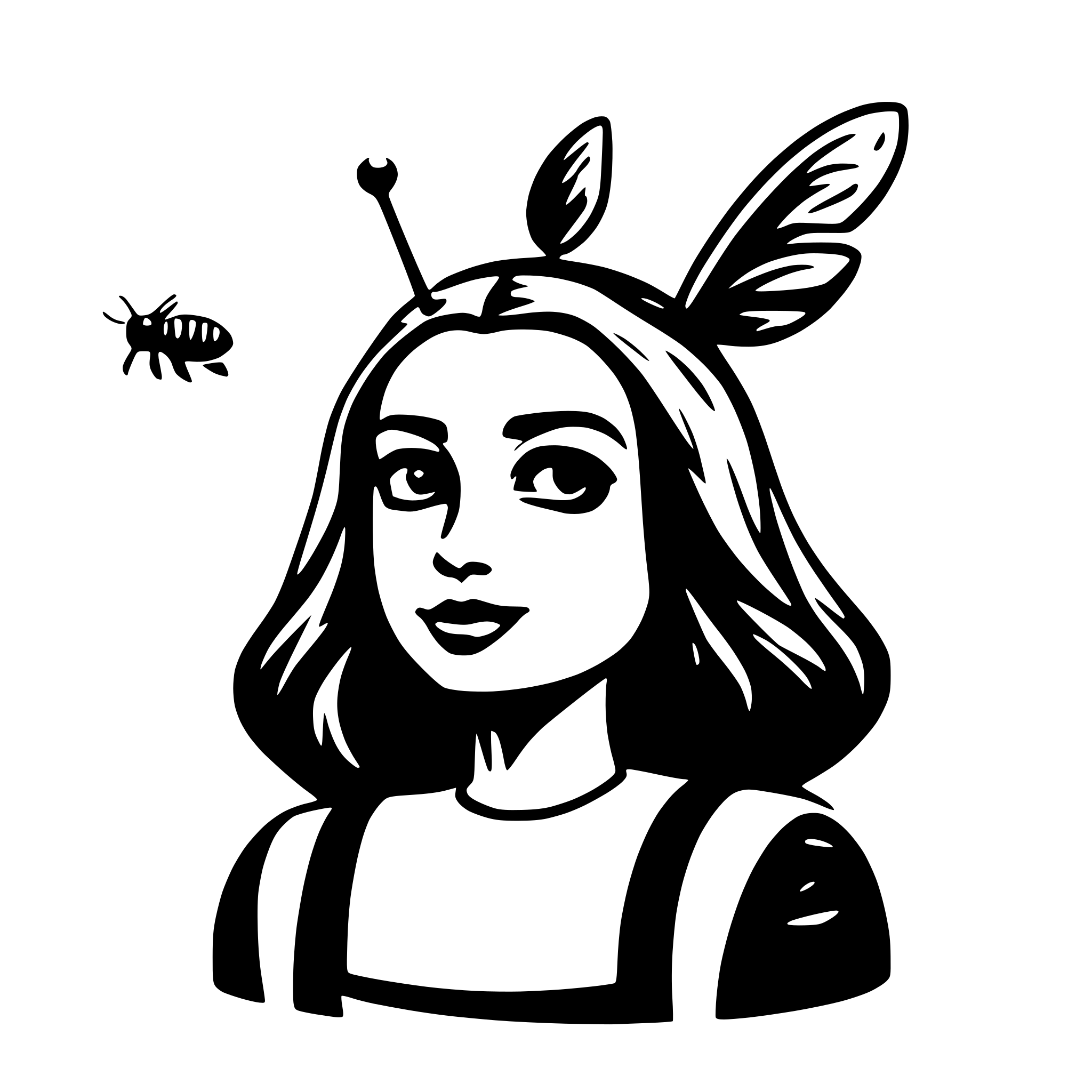 AI-generated SVG of a Bee Queen icon