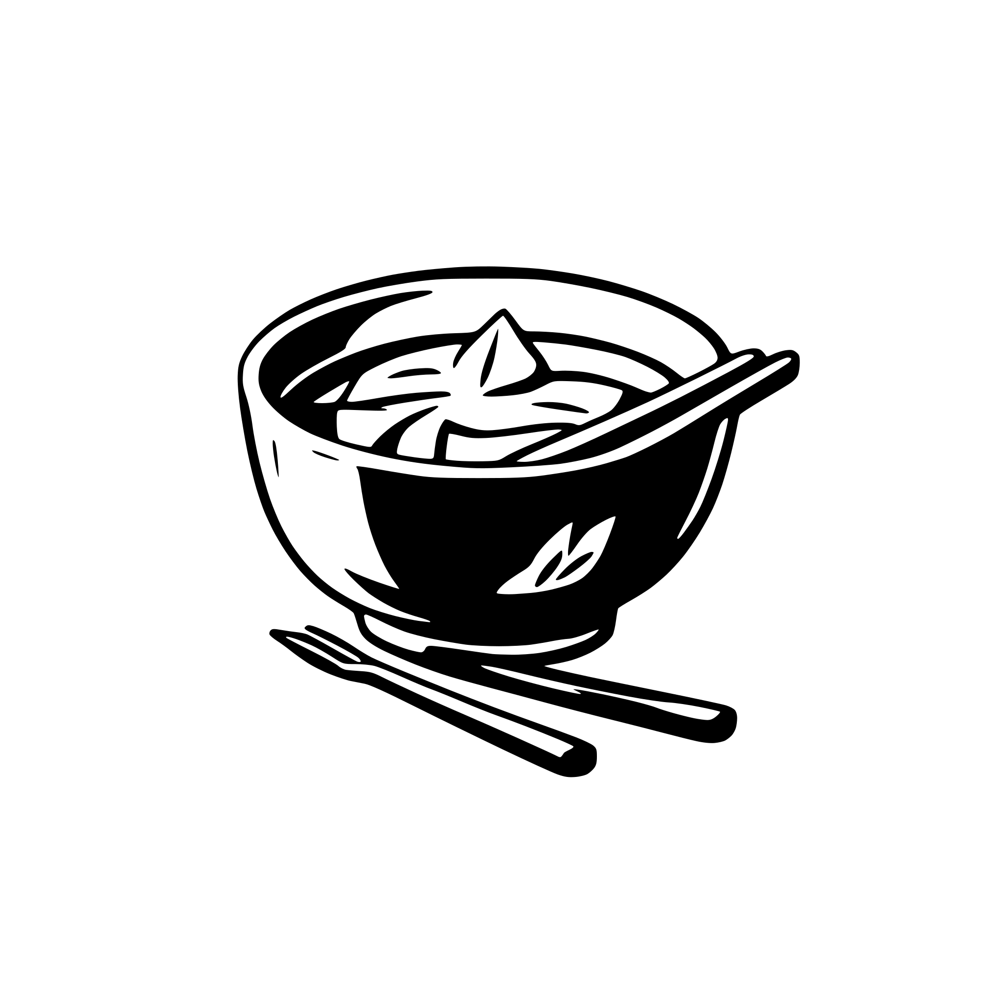 AI-generated SVG of a Japanese food bowl with chopsticks