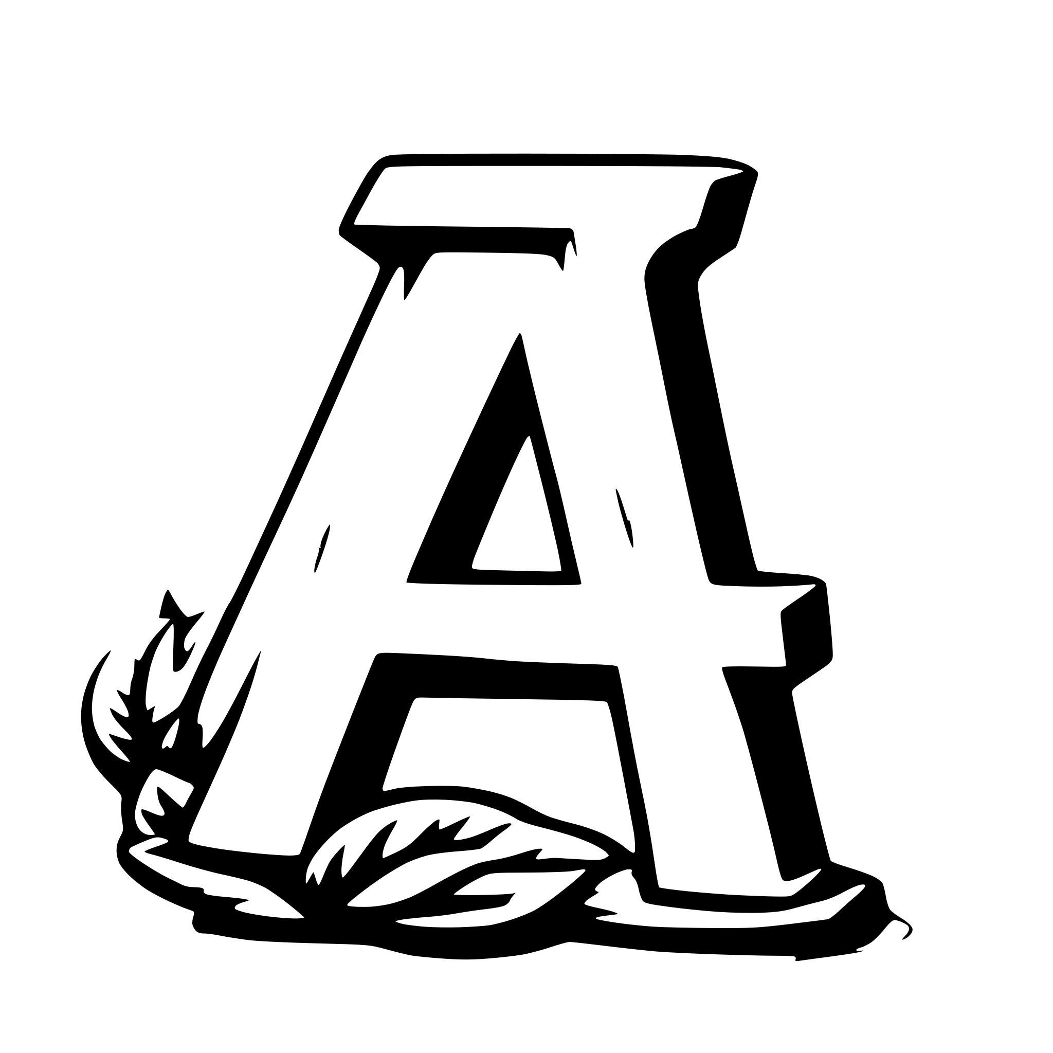 AI-generated SVG of 'letter 'A' in green'