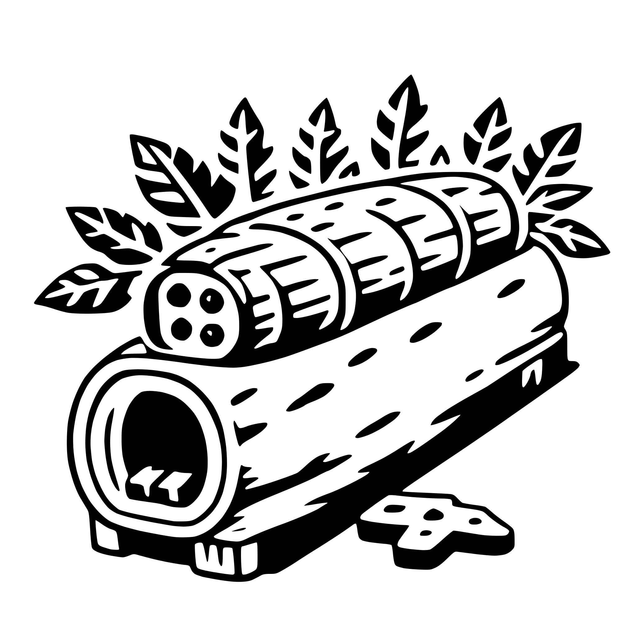 AI-generated SVG of a yule log
