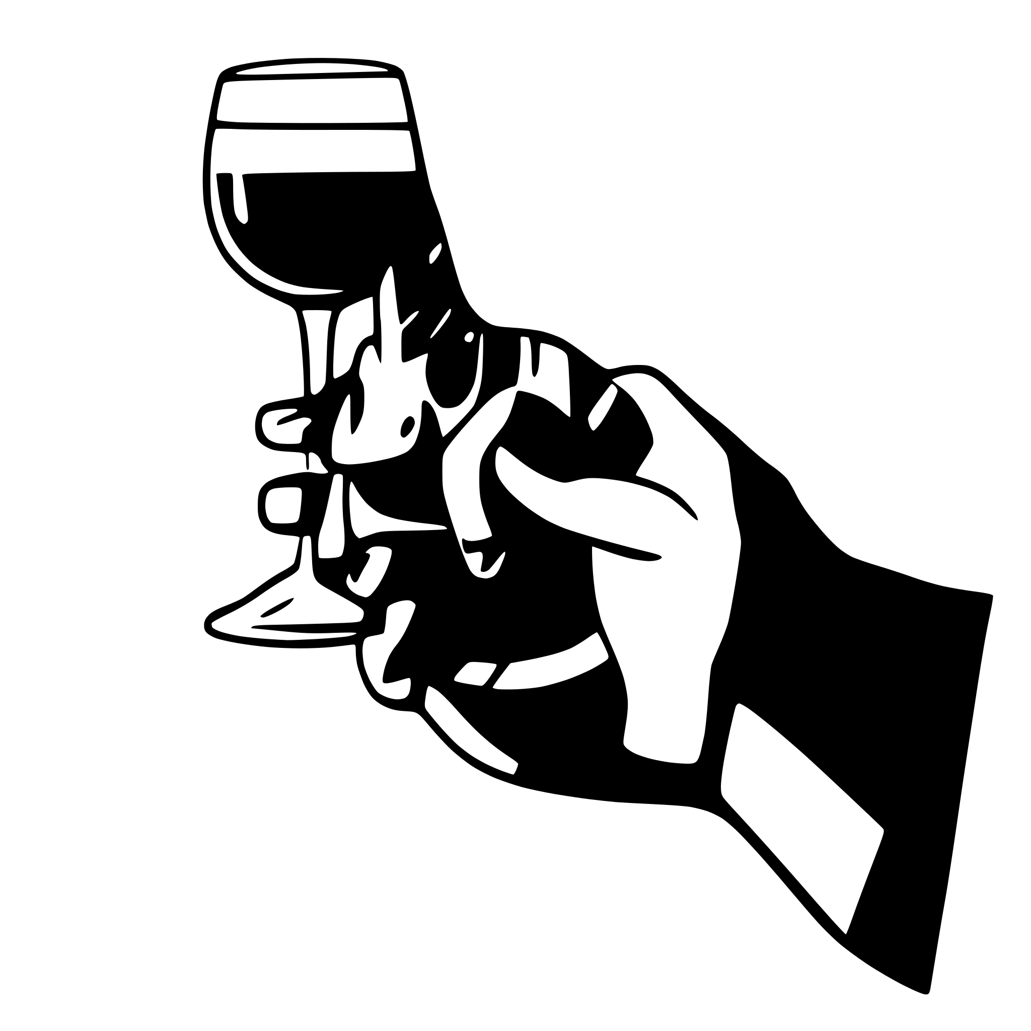 AI-generated SVG of a dinosaur with a glss of wine in the hand
