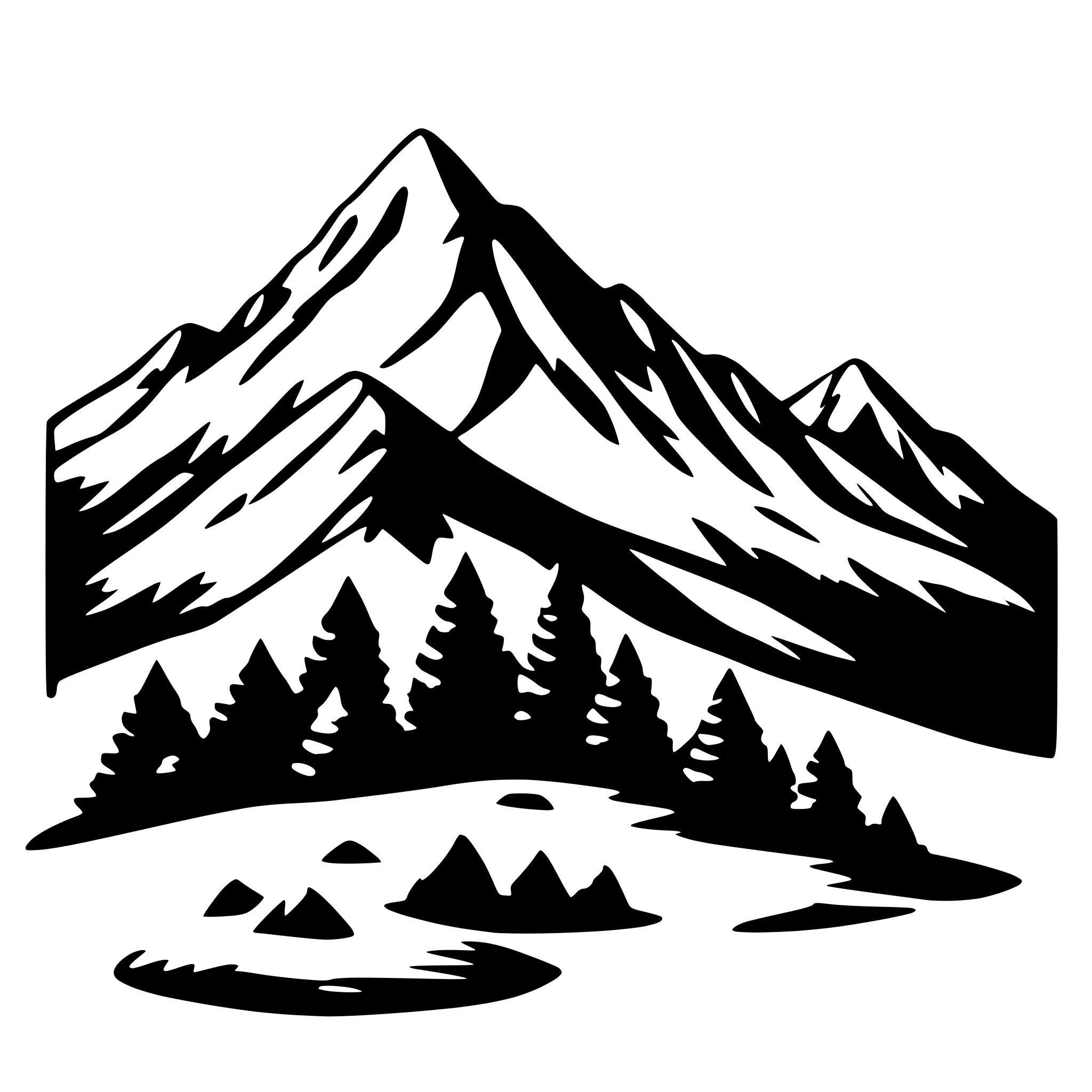 AI-generated SVG of a mountain