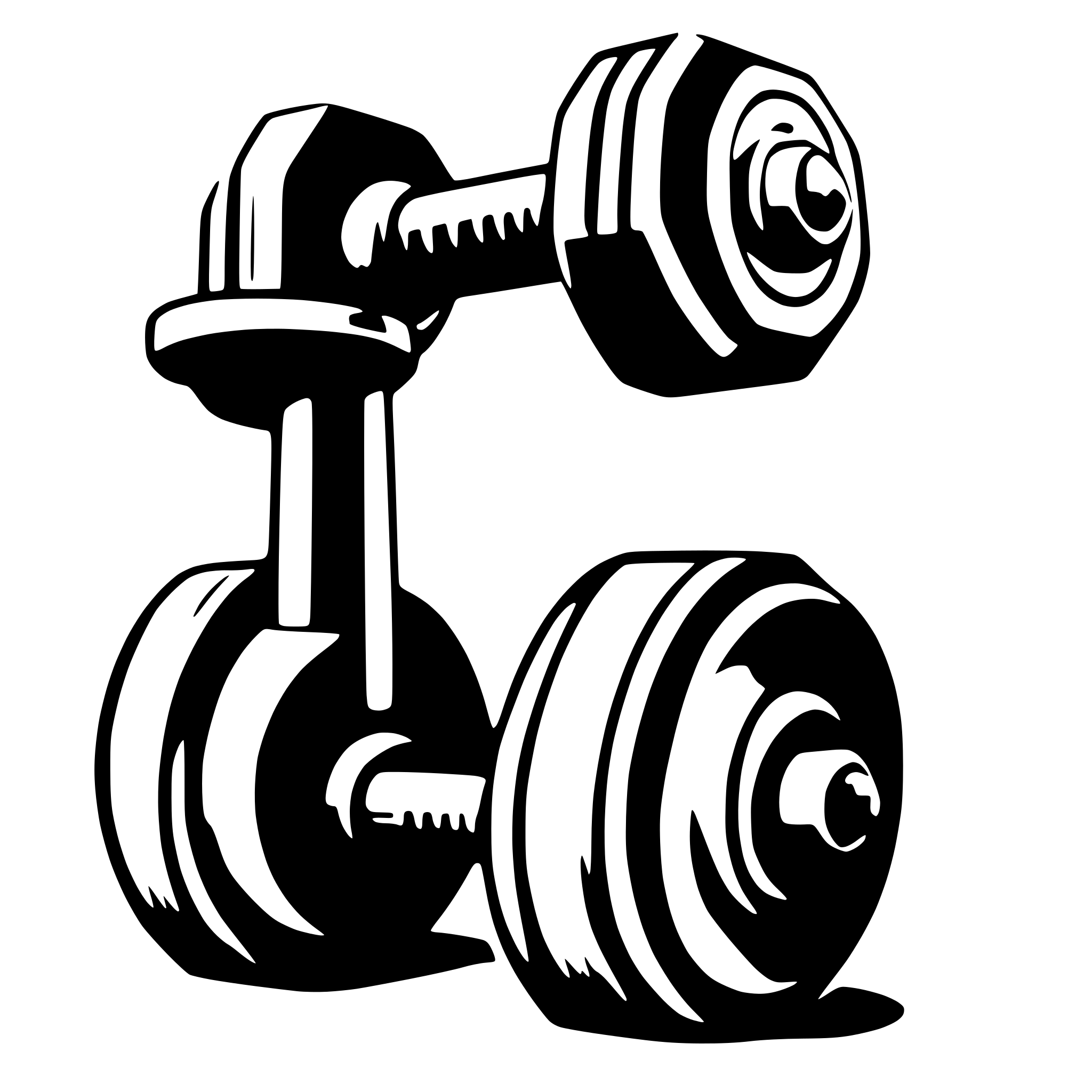 AI-generated SVG of a dumbbell