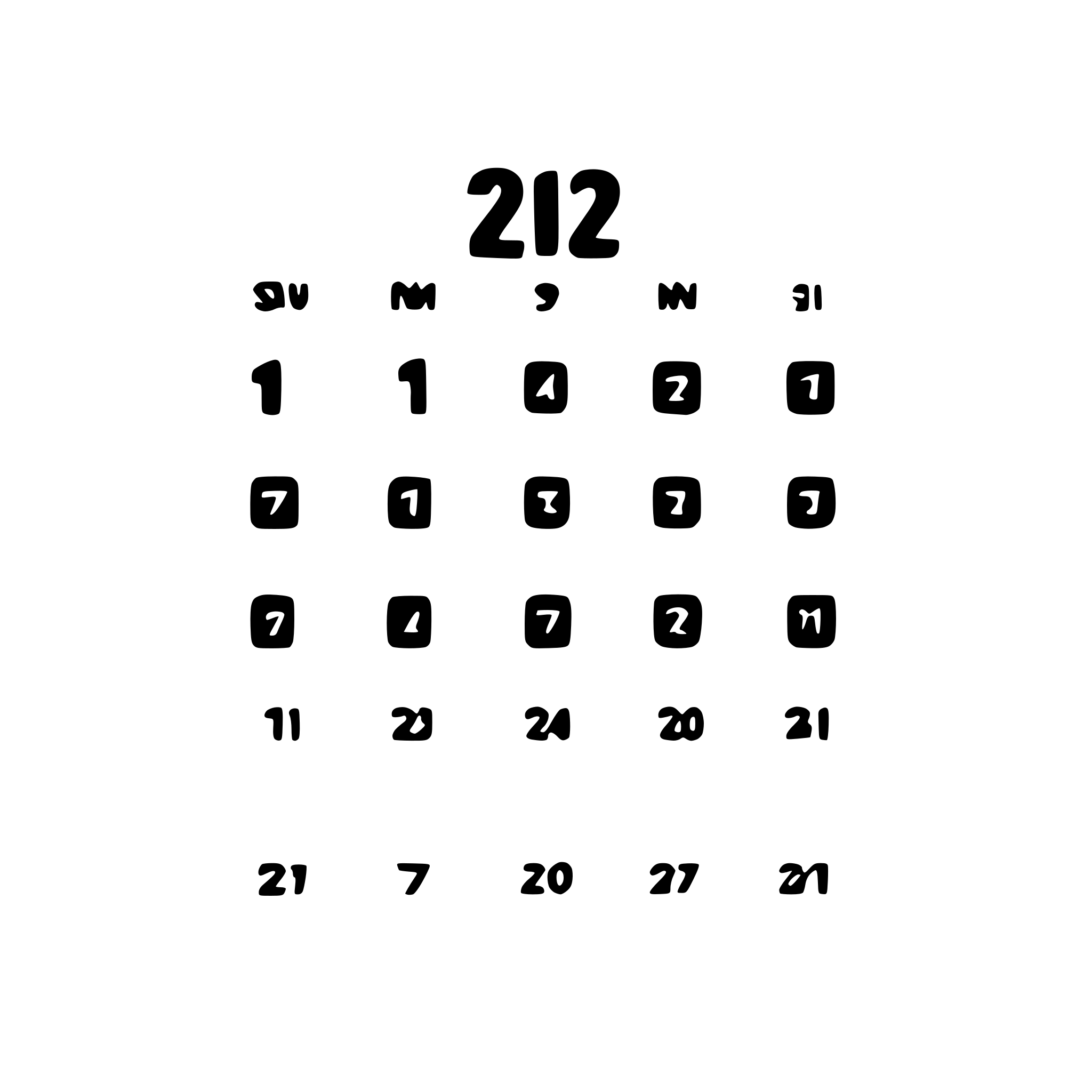 AI-generated SVG of 'calendar'