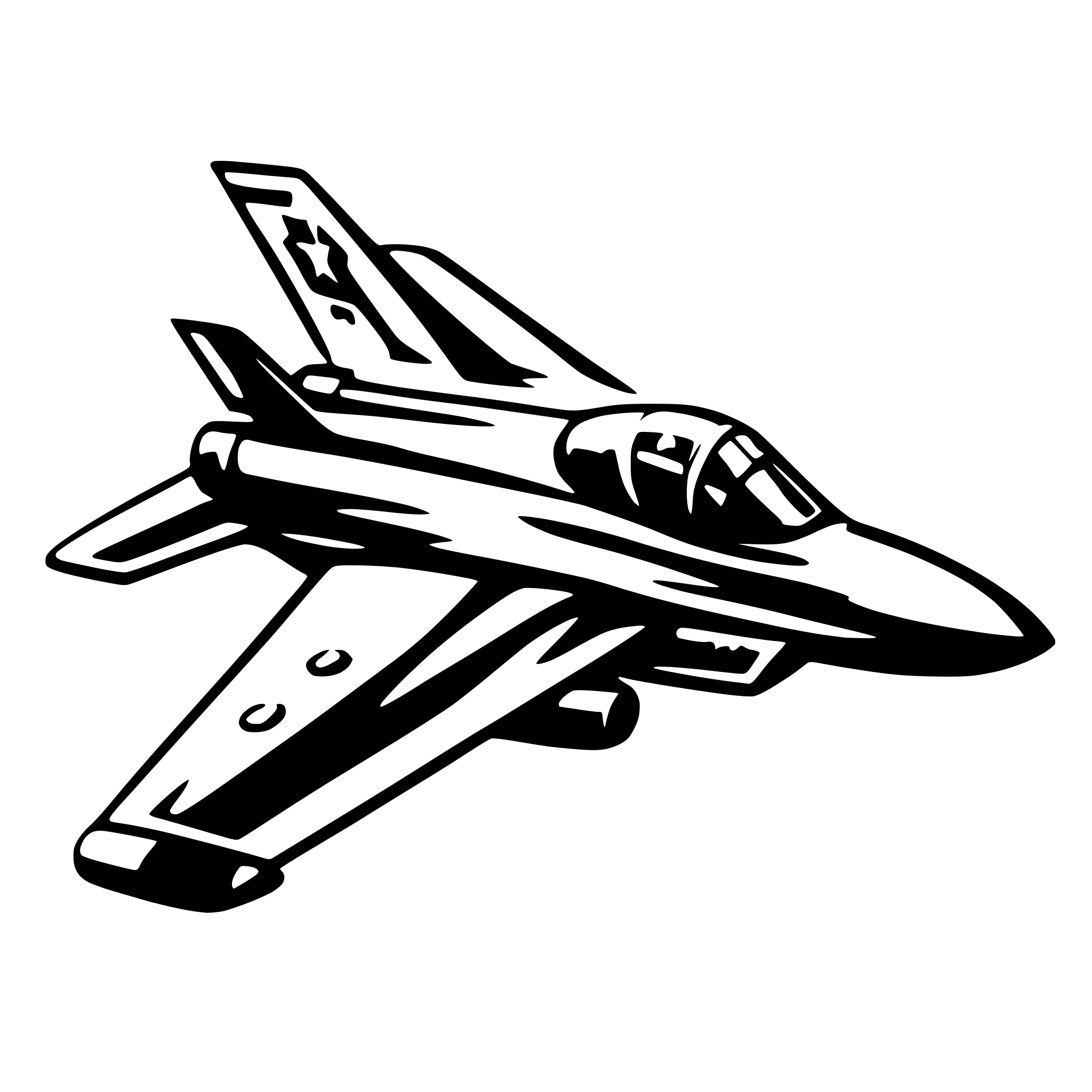AI-generated SVG of 'fighter jet'