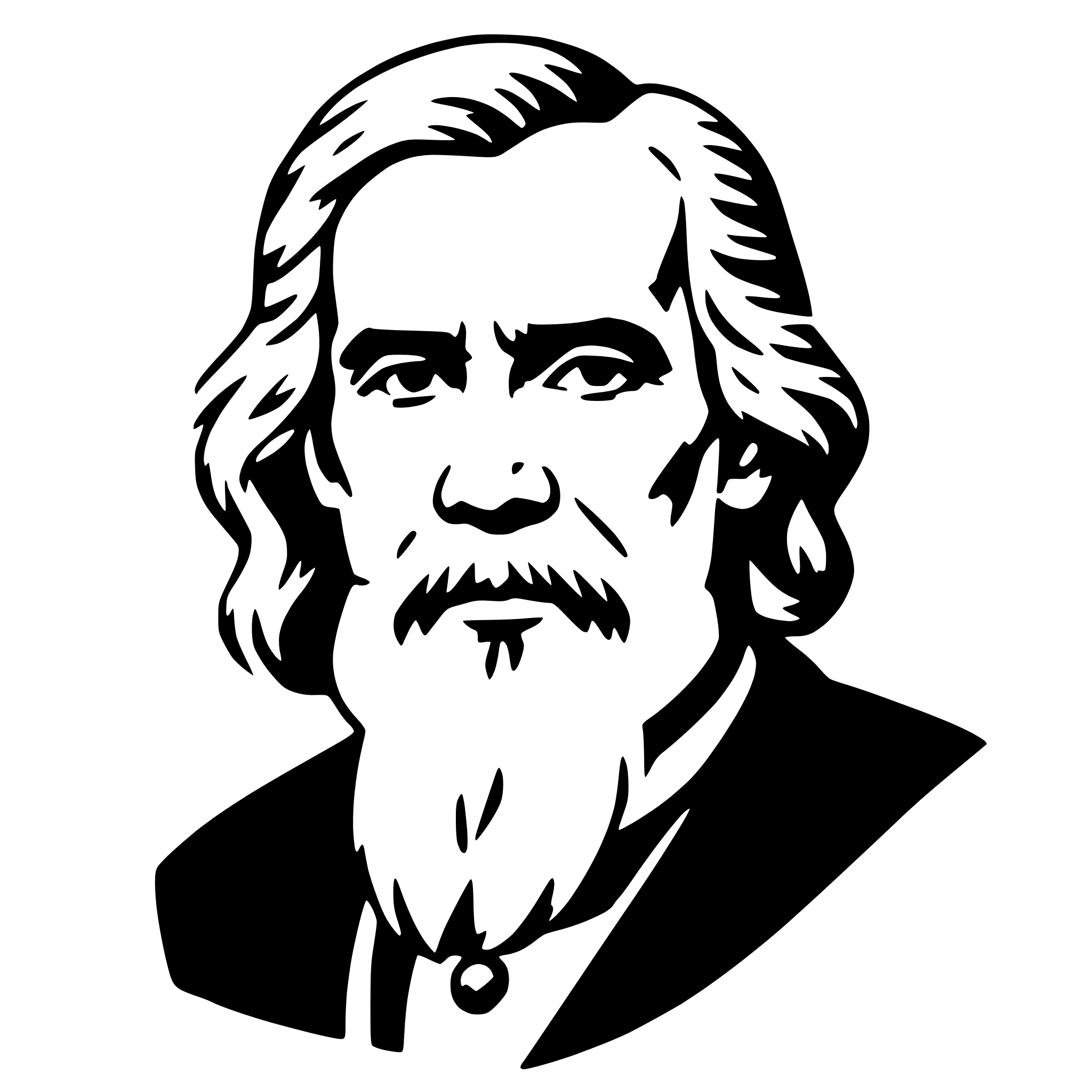 AI-generated SVG of a leo tolstoy