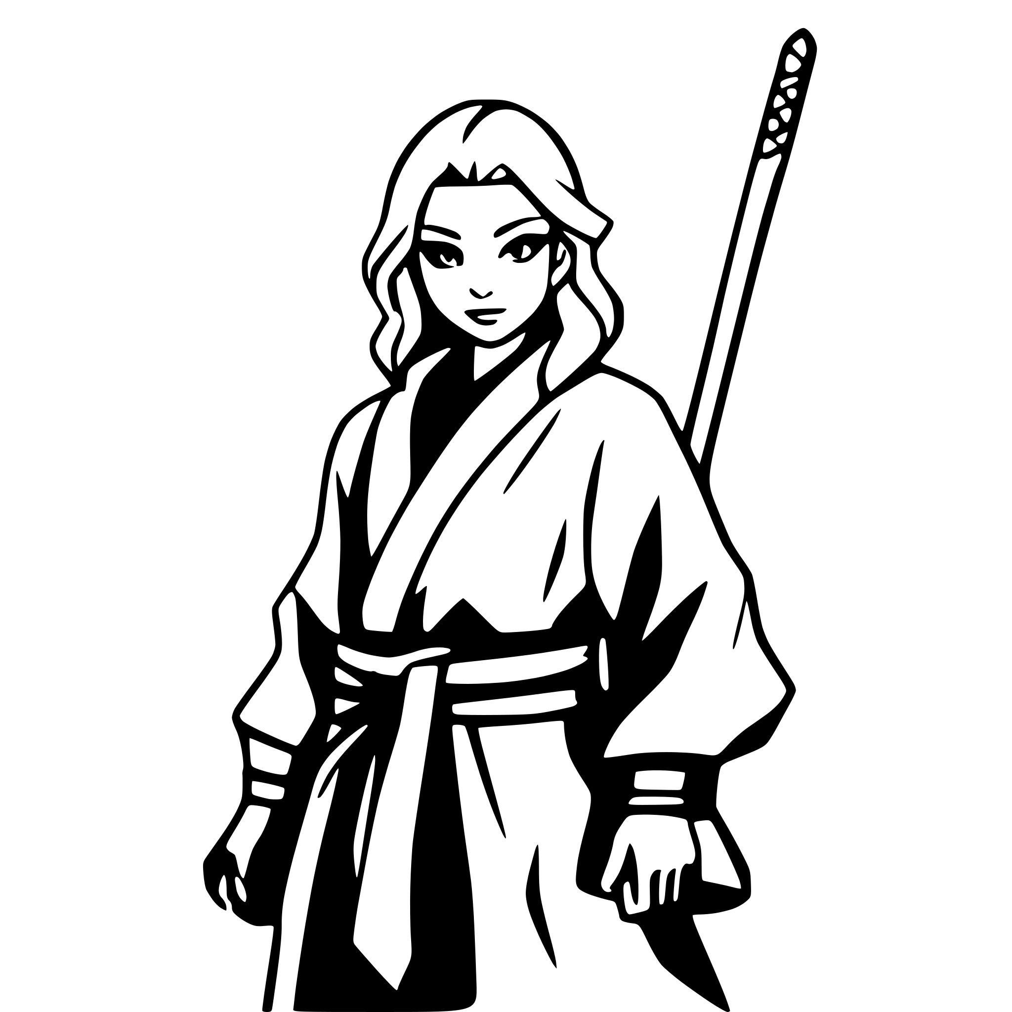 AI-generated SVG of 'samurai'