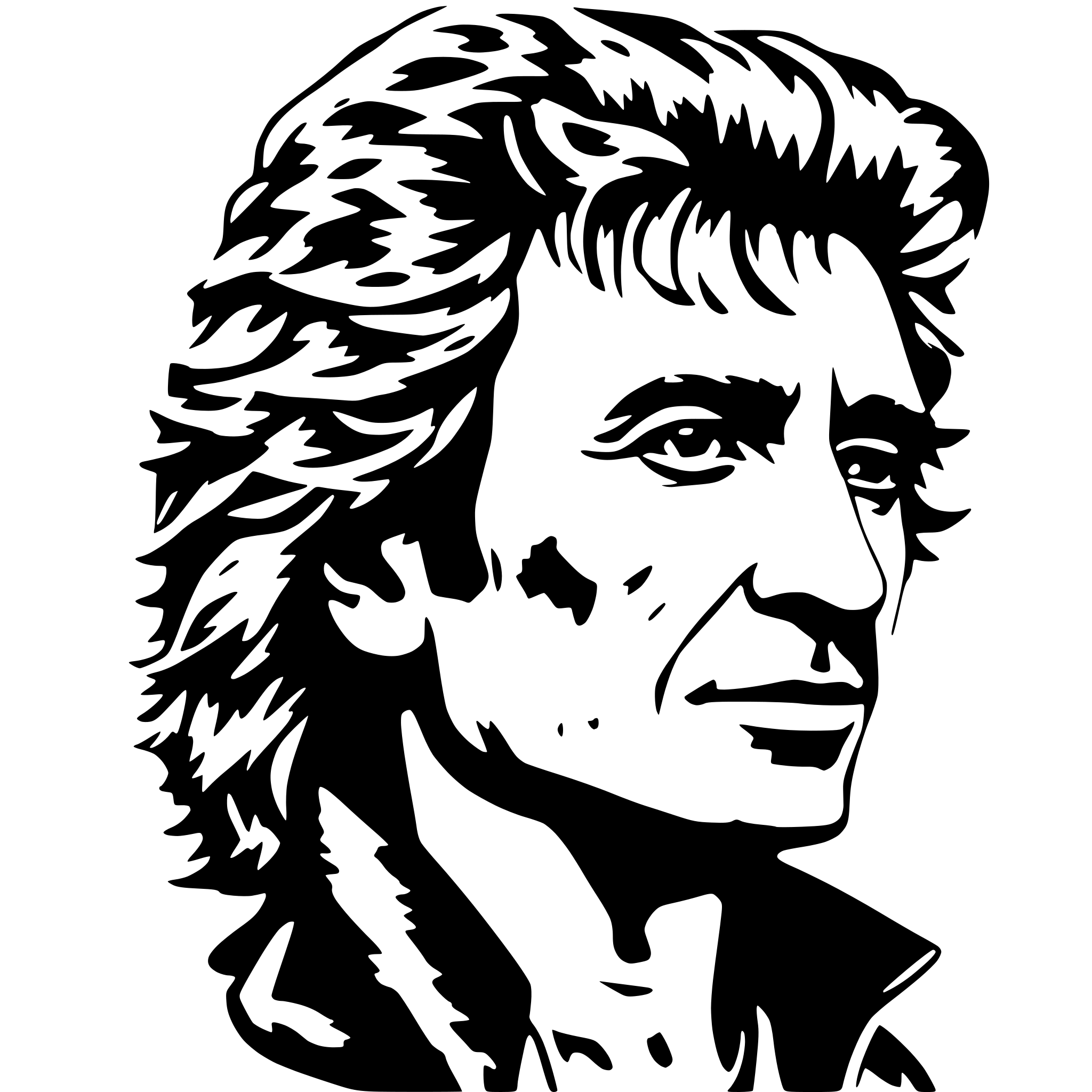 AI-generated SVG of a Johnny Halliday