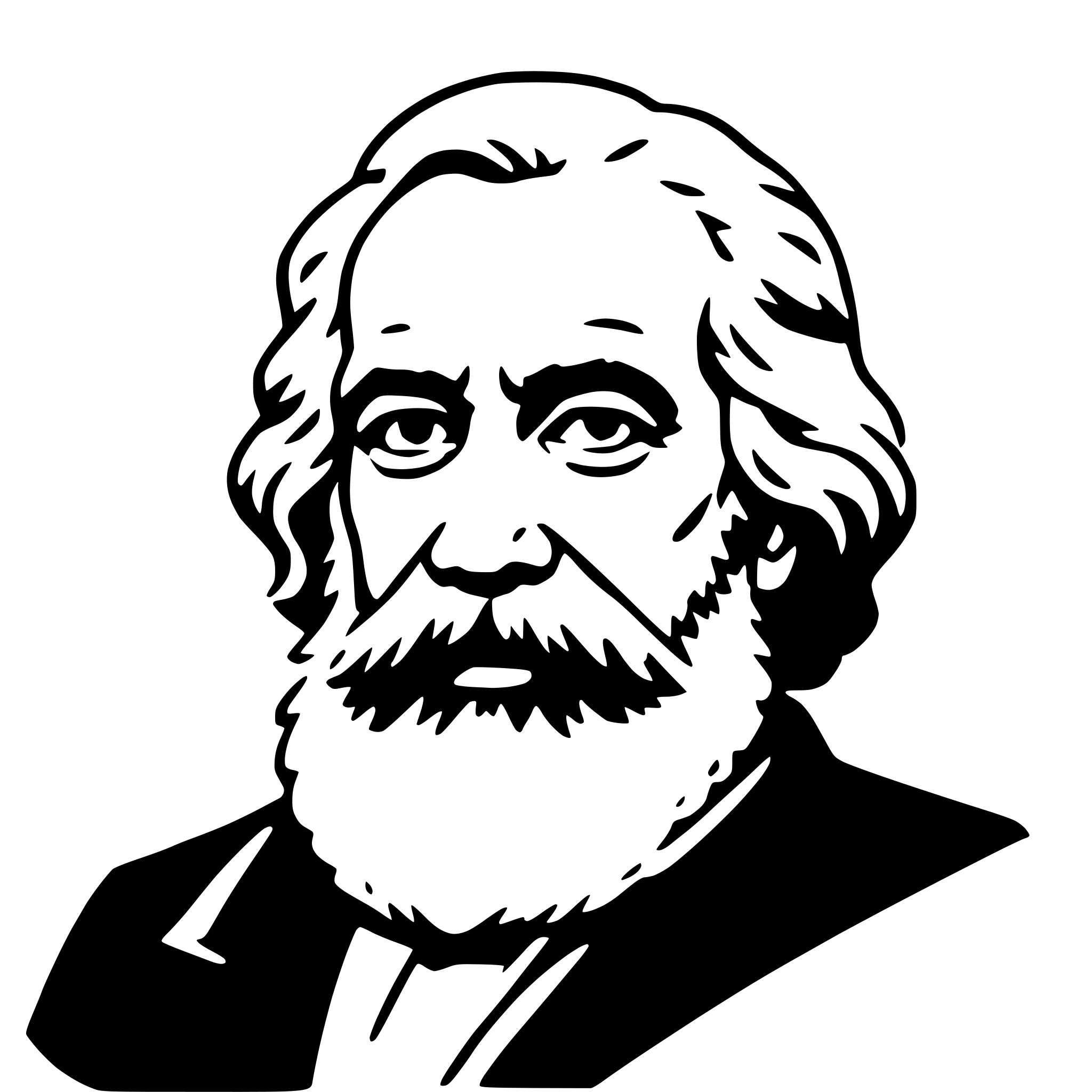 AI-generated SVG of 'karl marx'
