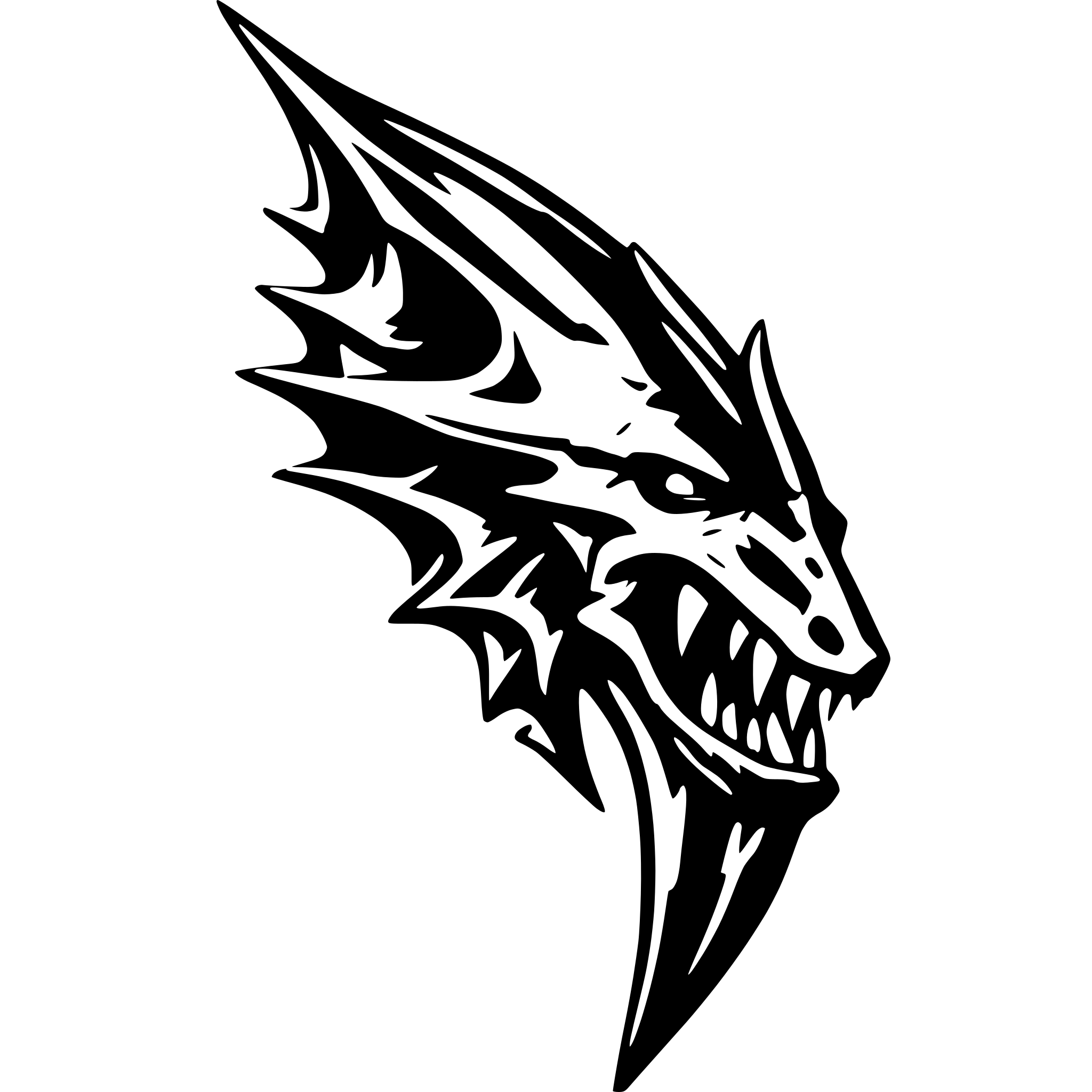 AI-generated SVG of a A massive, razor-sharp dragon fang infused with legendary power