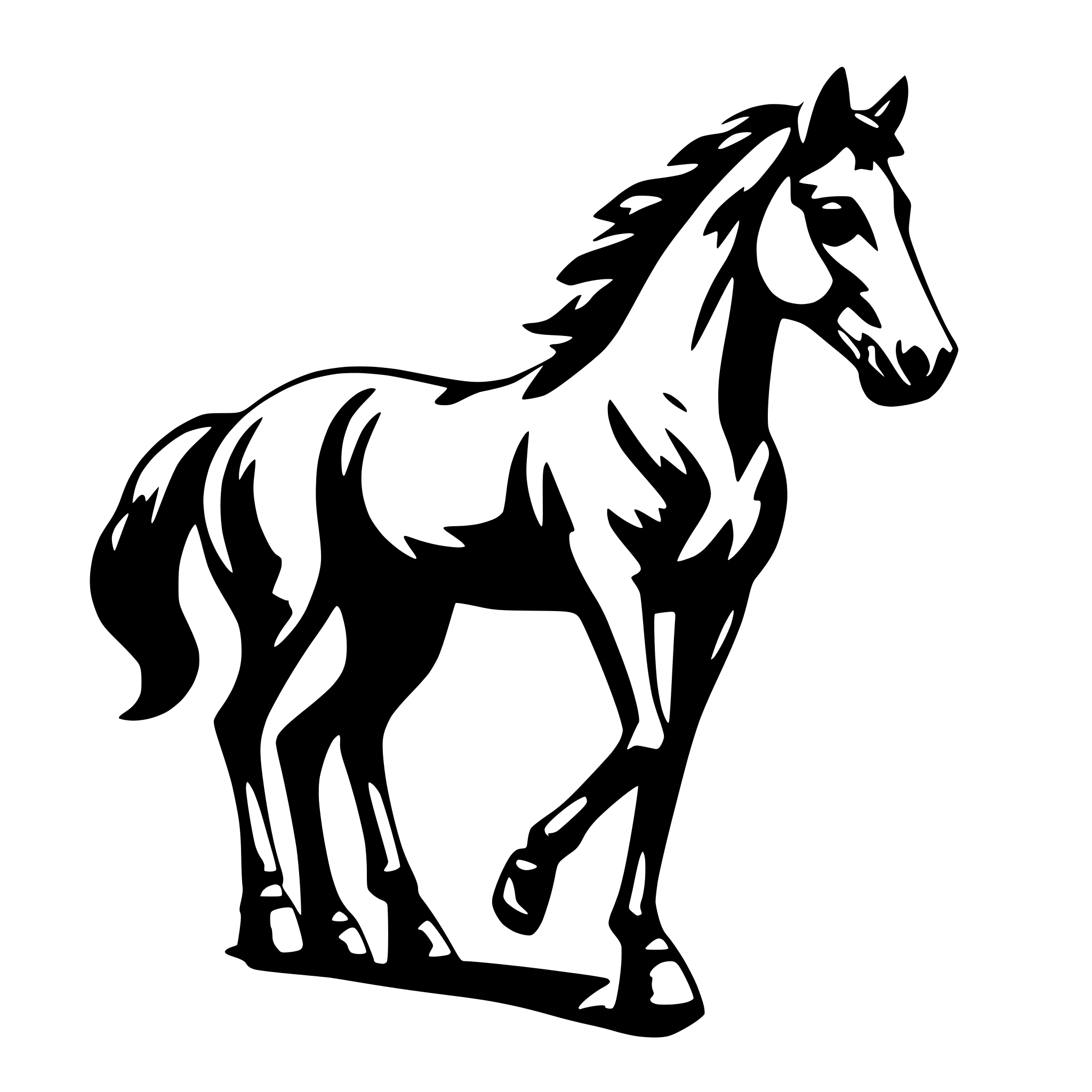 AI-generated SVG of a horse