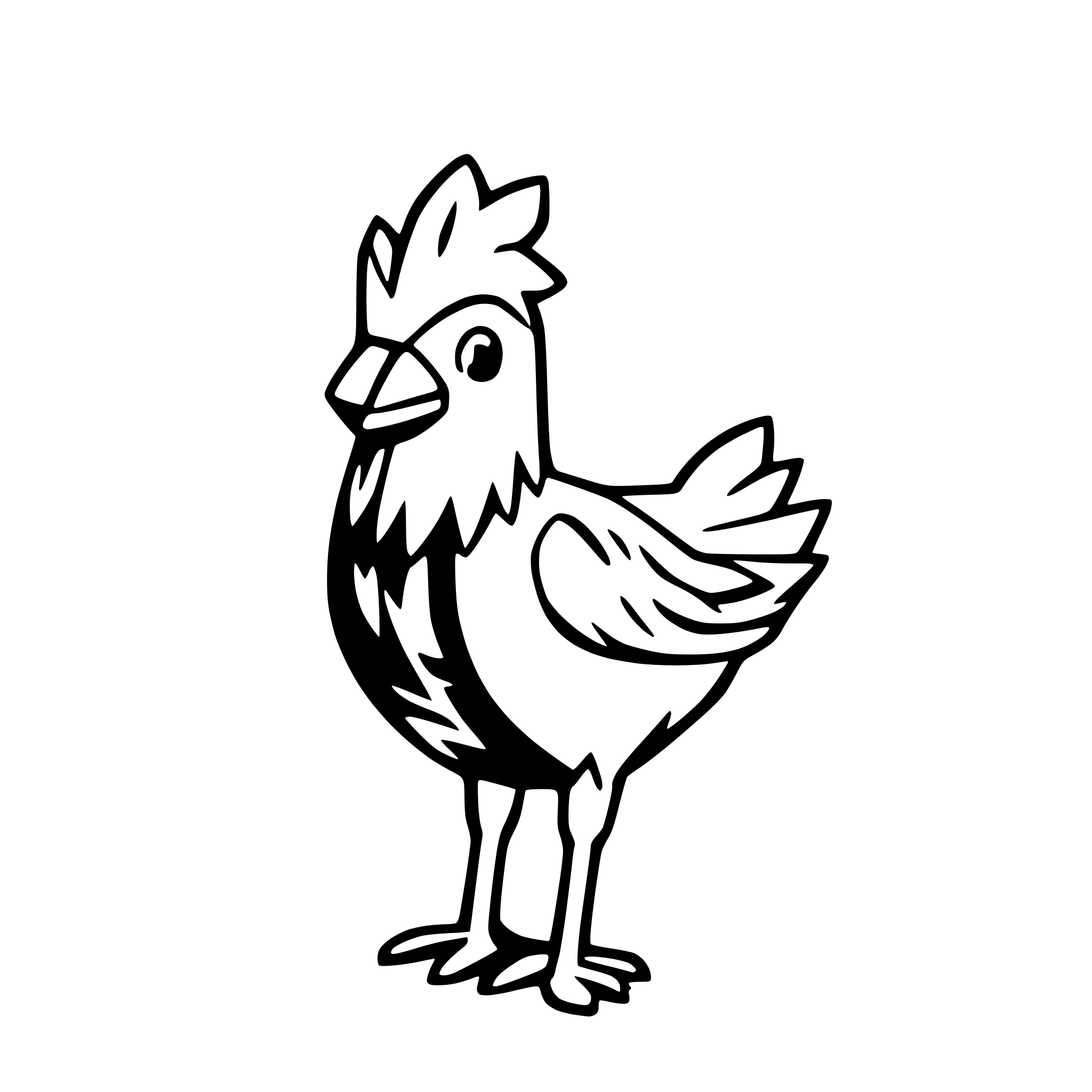 AI-generated SVG of 'modern style chicken'