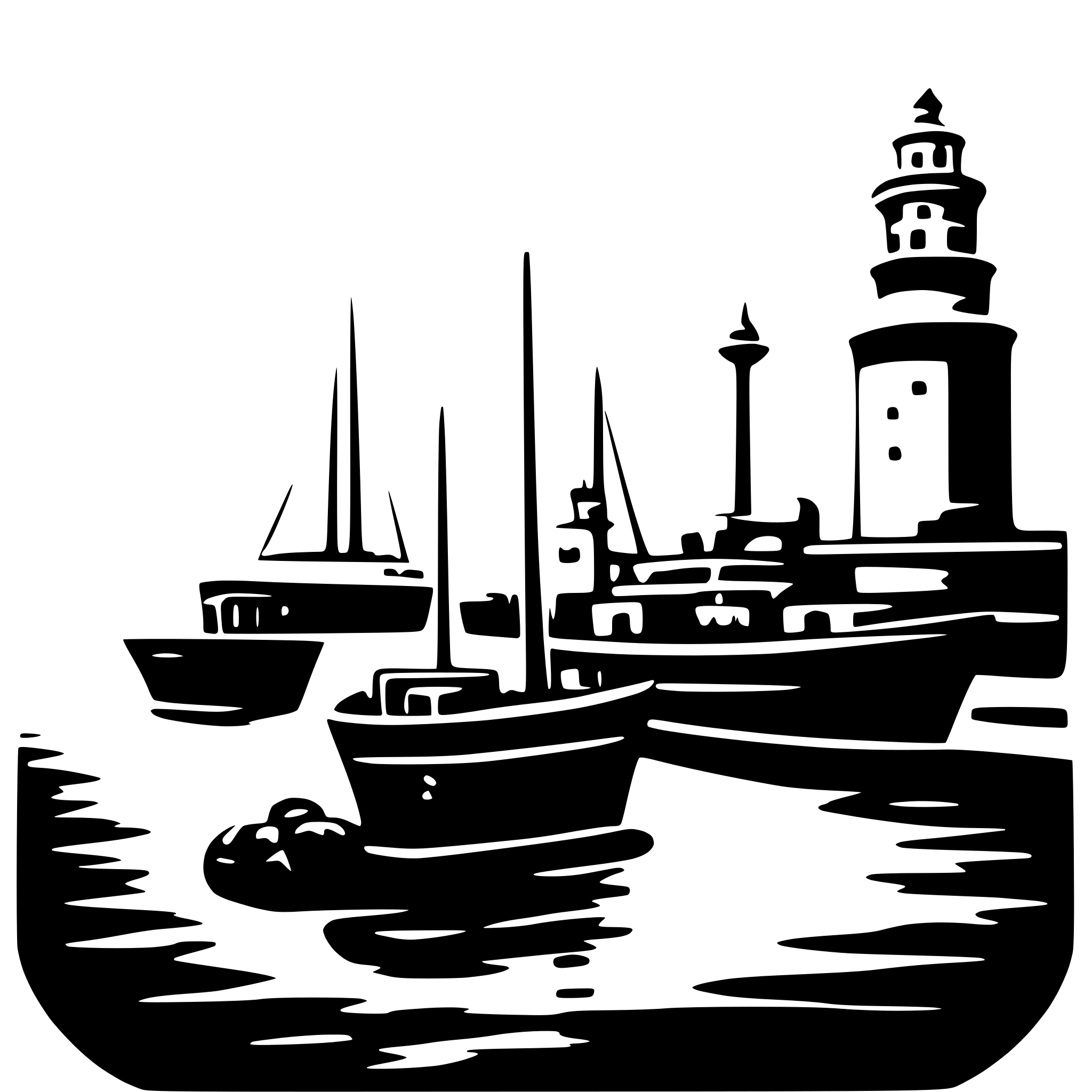 AI-generated SVG of 'port with ships'