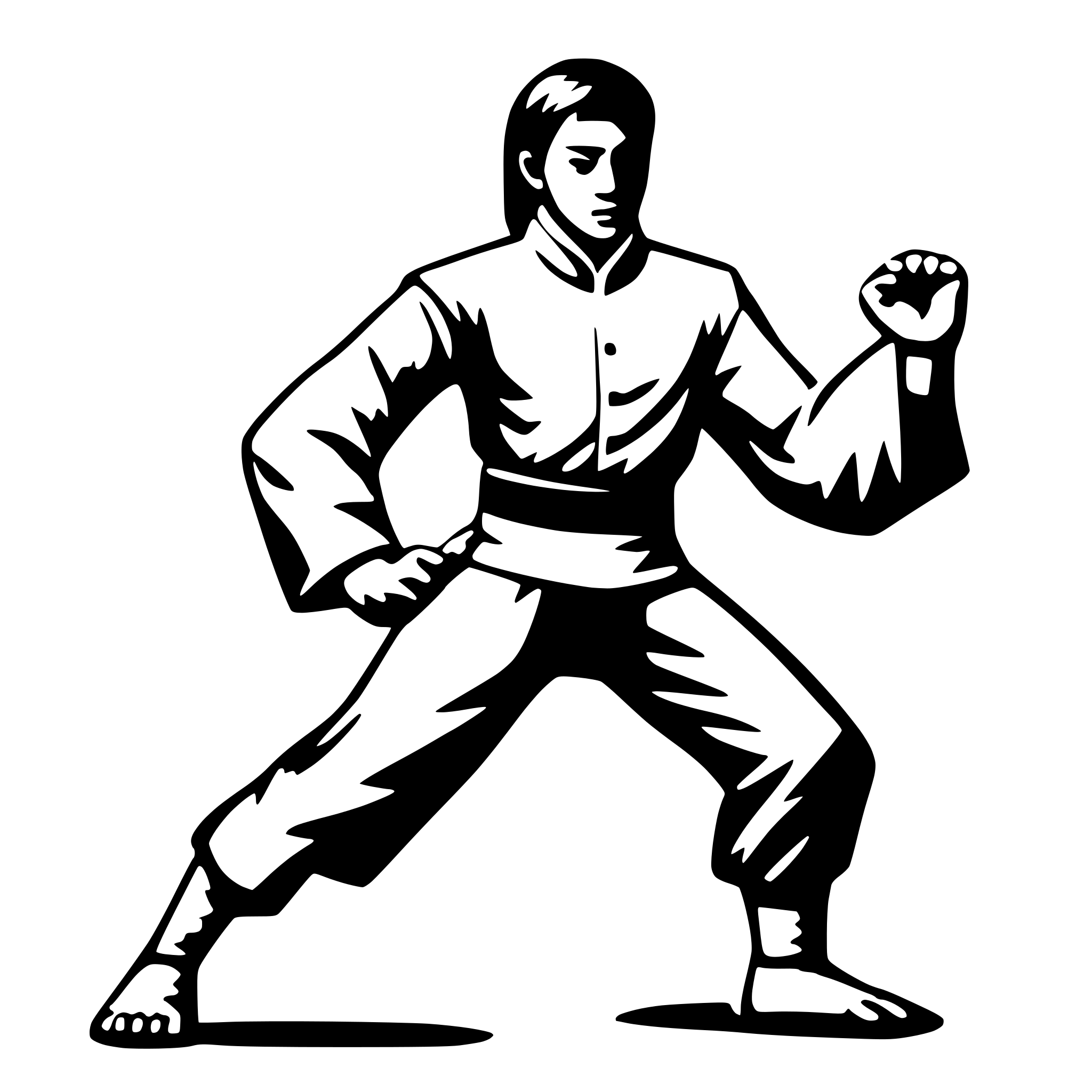 AI-generated SVG of a karate