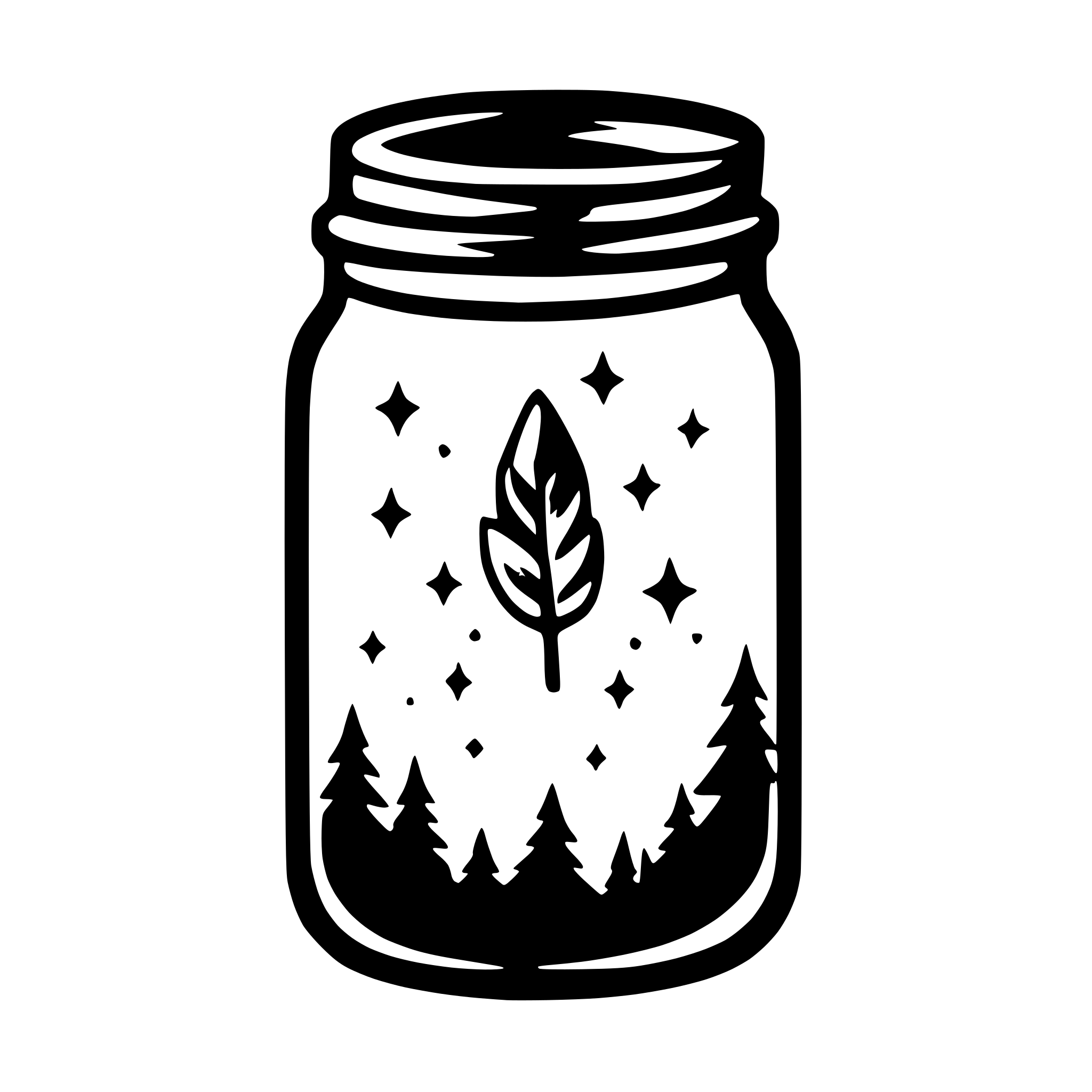 AI-generated SVG of a mason jar with galaxy inside and clear outside AI-generated SVG of a mason jar with galaxy inside and clear outside