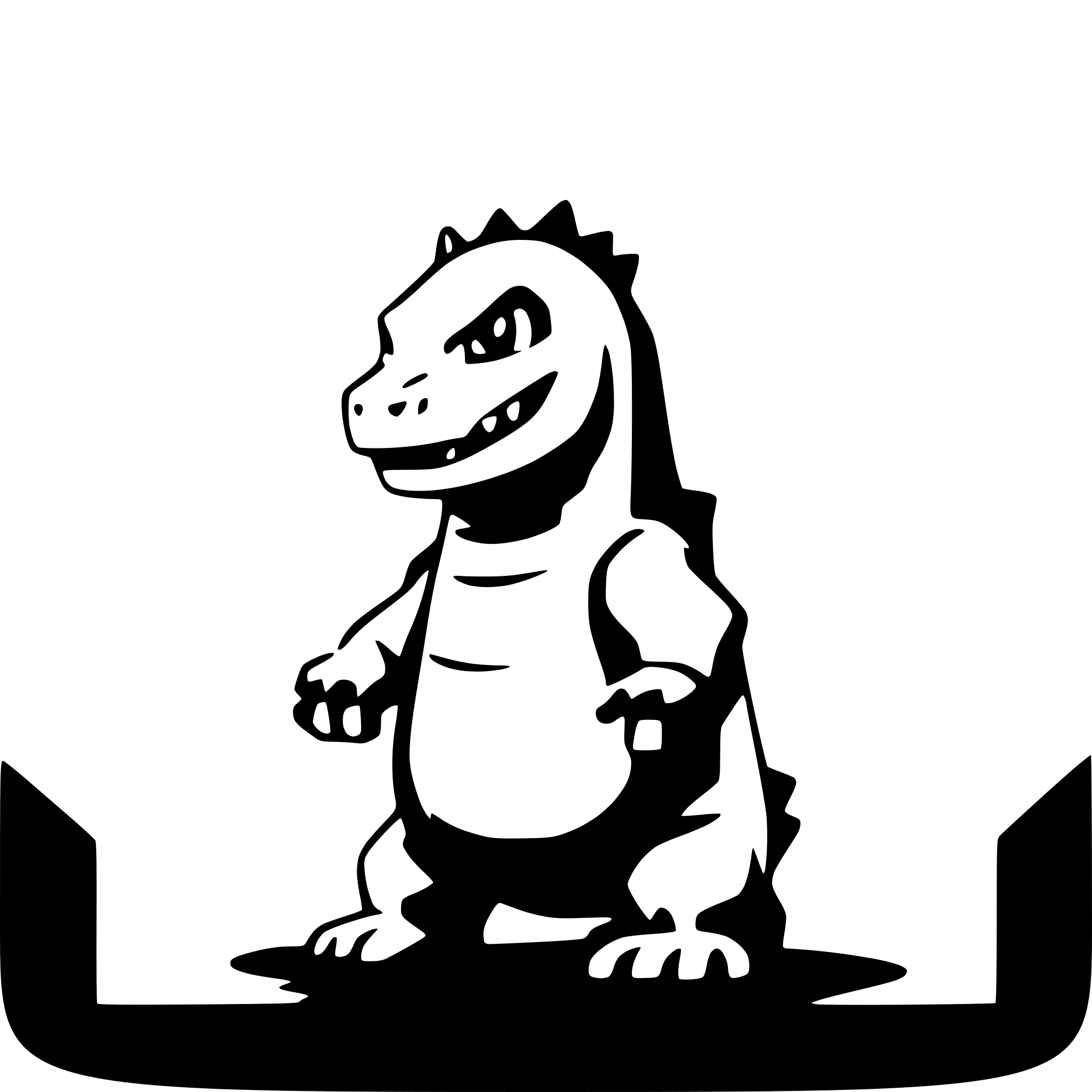 AI-generated SVG of 'godzilla head'